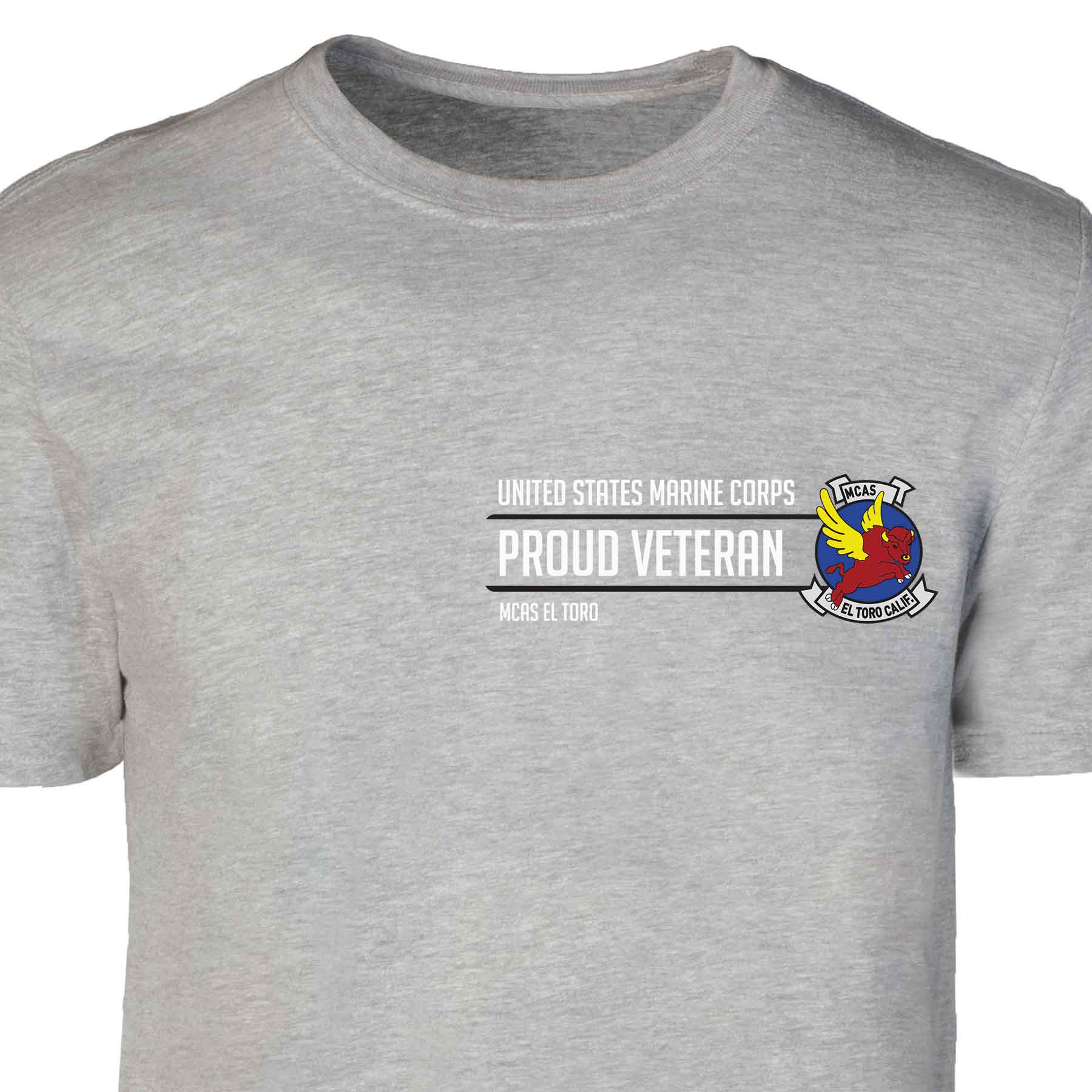 MCAS El Toro Proud Veteran Patch Graphic T-shirt - Image 2