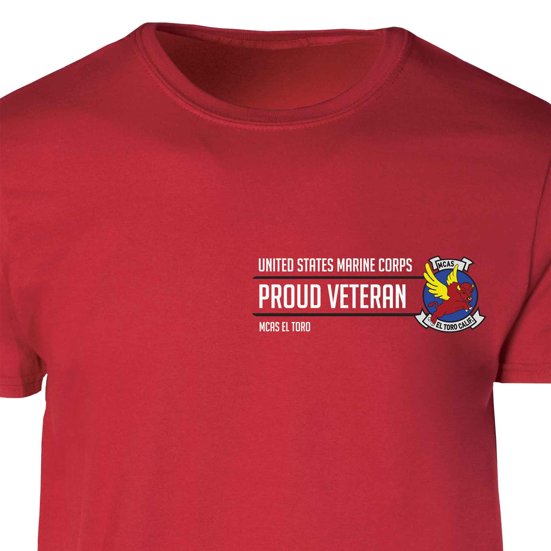 MCAS El Toro Proud Veteran Patch Graphic T-shirt - Image 5