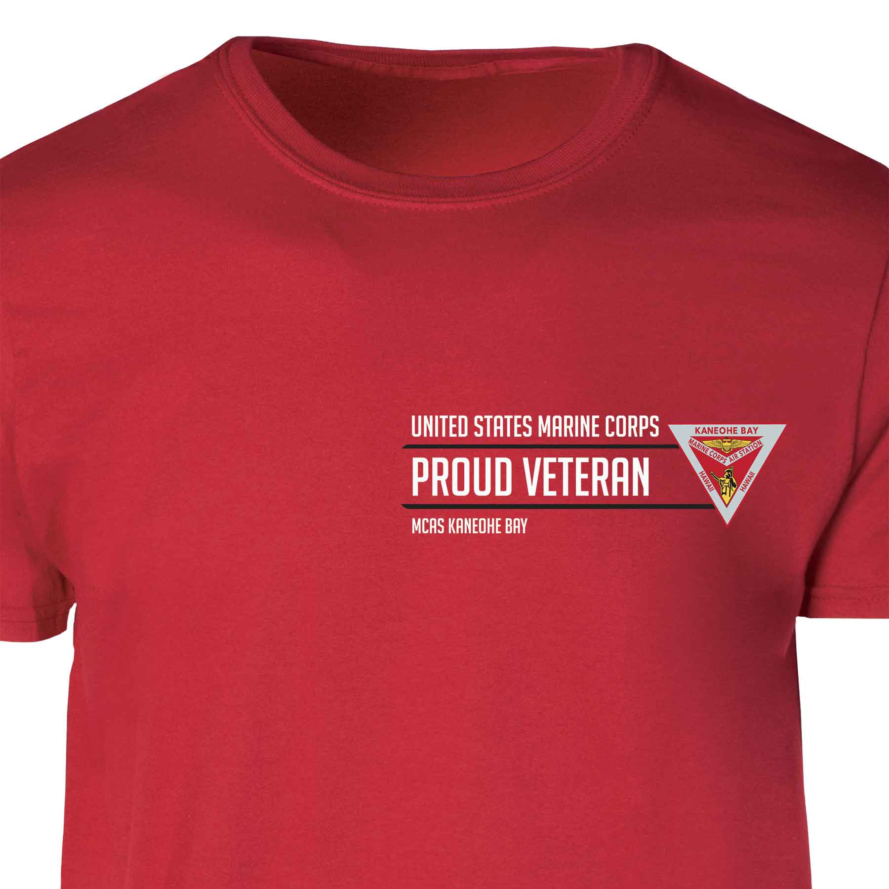 MCAS Kaneohe Bay Proud Veteran Patch Graphic T-shirt - Image 5
