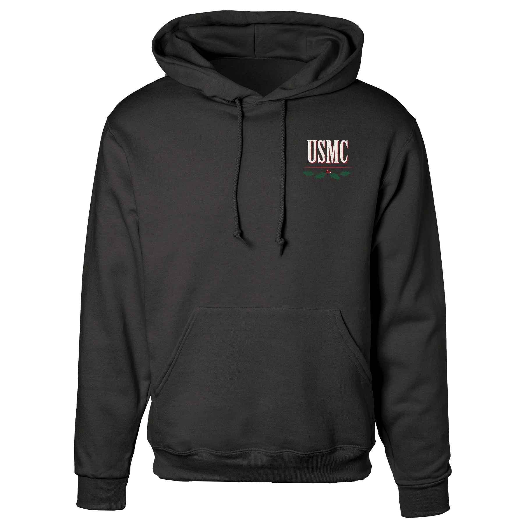 USMC Tun Tavern Christmas Hoodie Back Design- Black - Image 5
