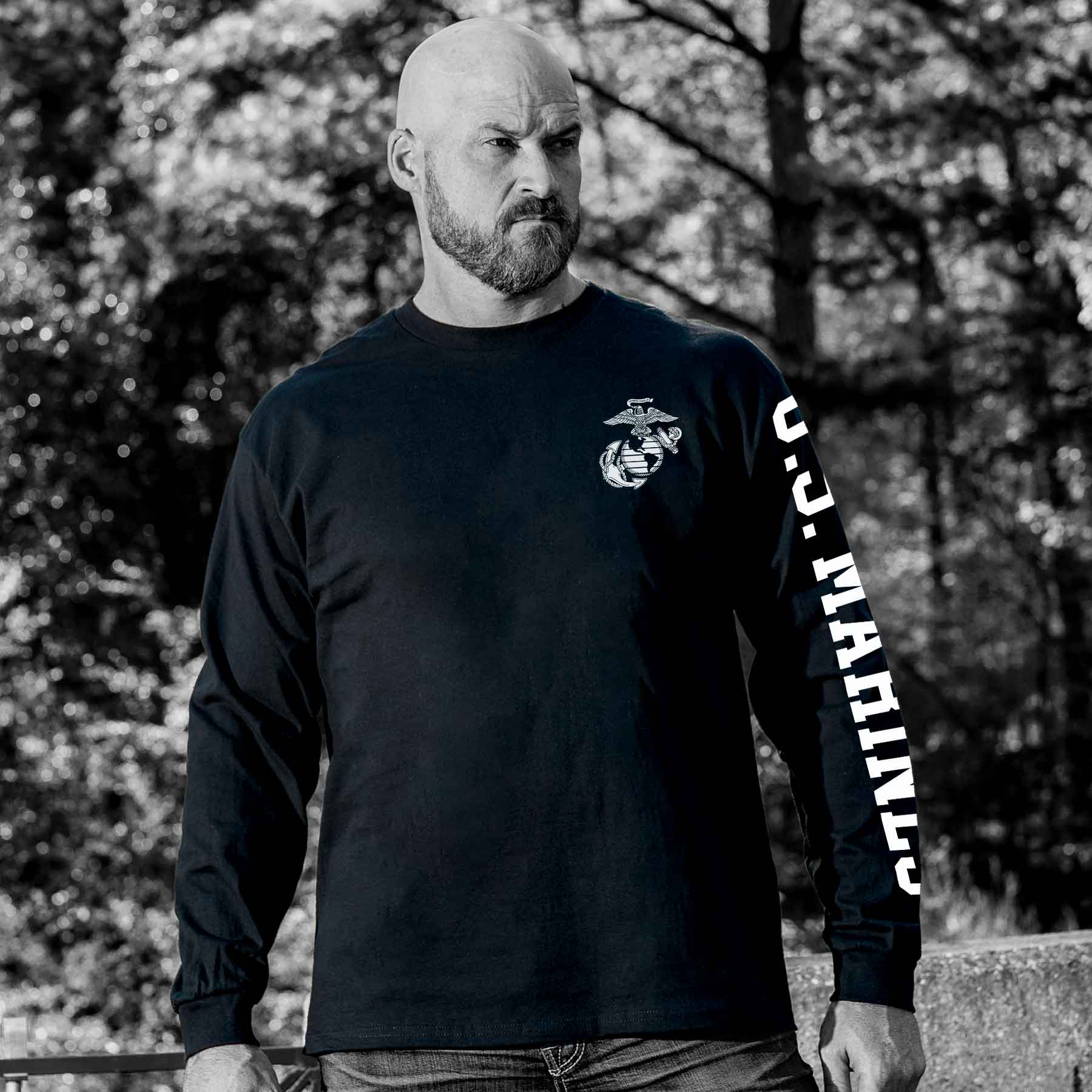 U.S. Marines Eagle, Globe and Anchor Long Sleeve T-shirt - Image 14