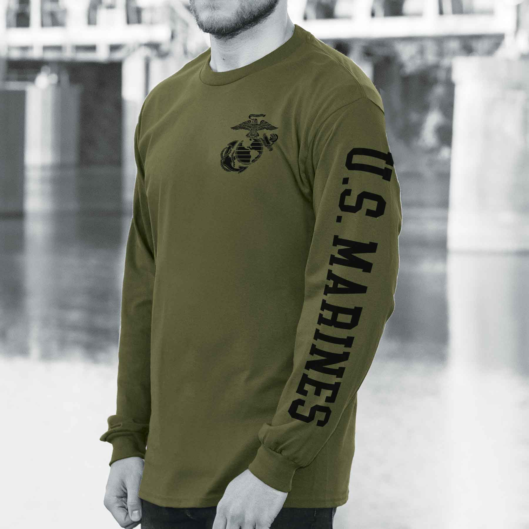U.S. Marines Eagle, Globe and Anchor Long Sleeve T-shirt - Image 9