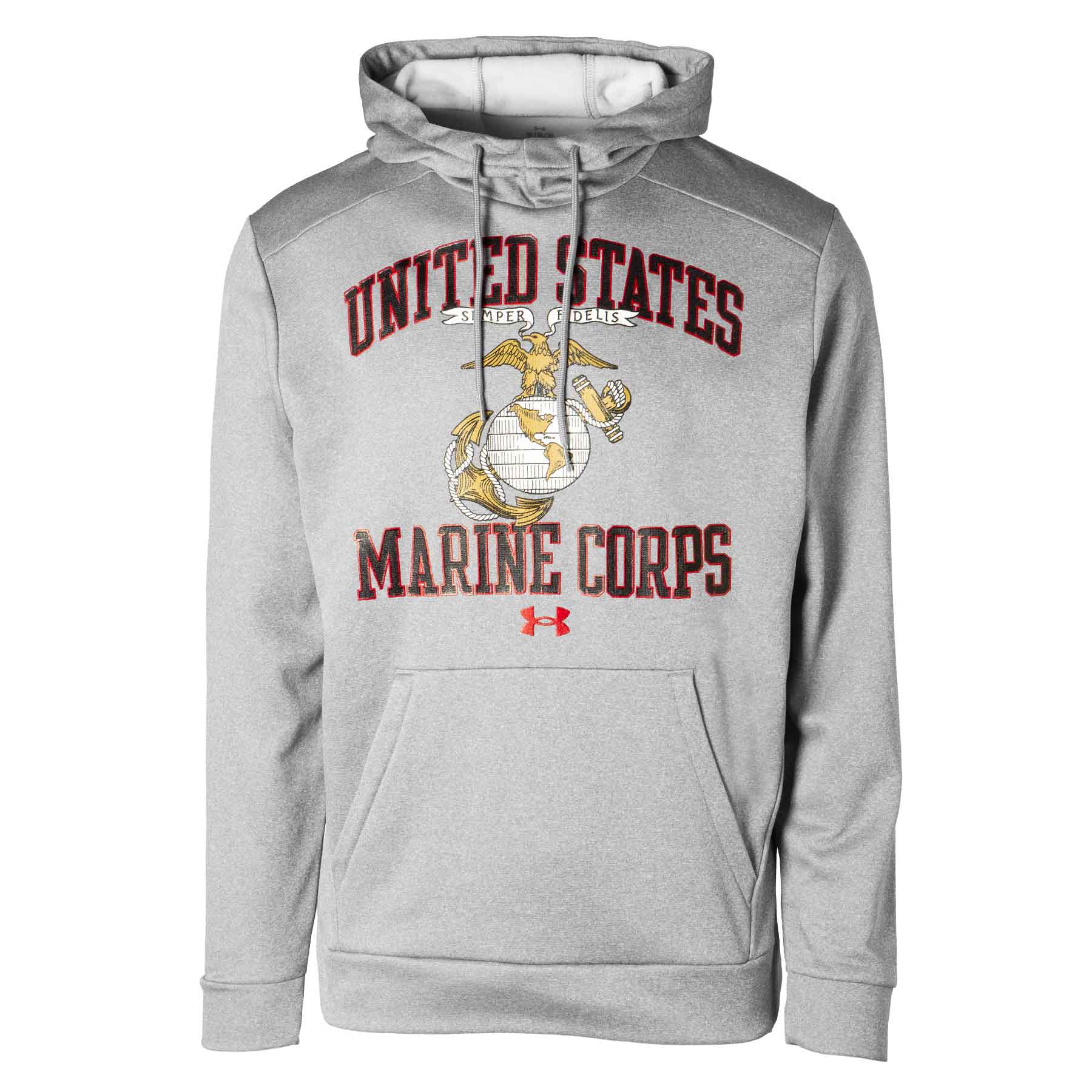 United States Marine Corps Armour Fleece Hoodie- Gray