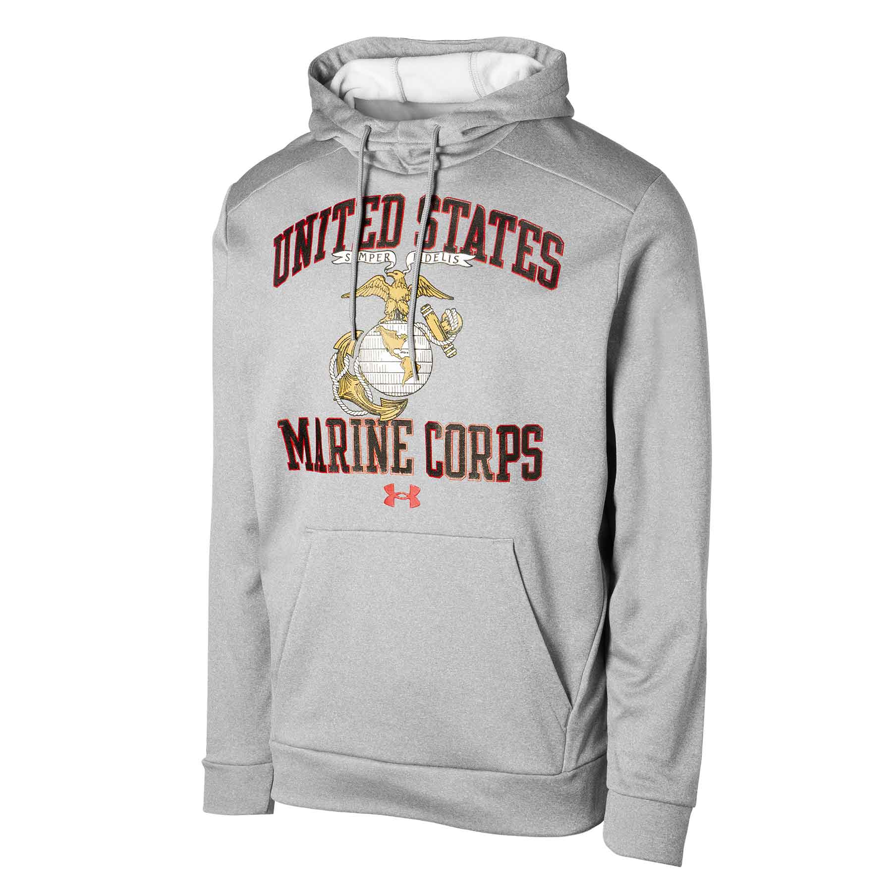 United States Marine Corps Armour Fleece Hoodie- Gray - Image 7
