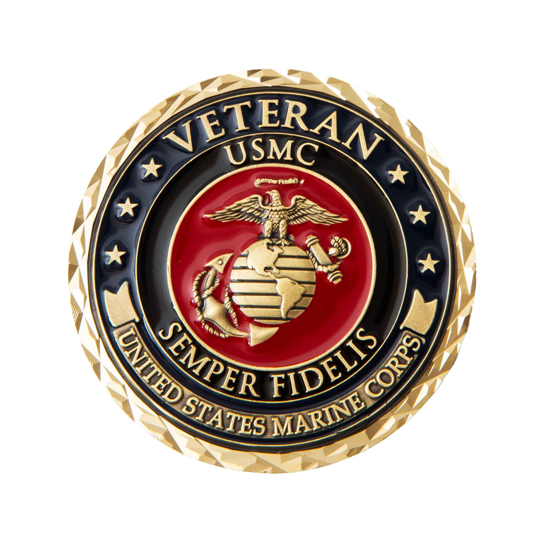 USMC Veteran USA Flag Challenge Coin - Image 2