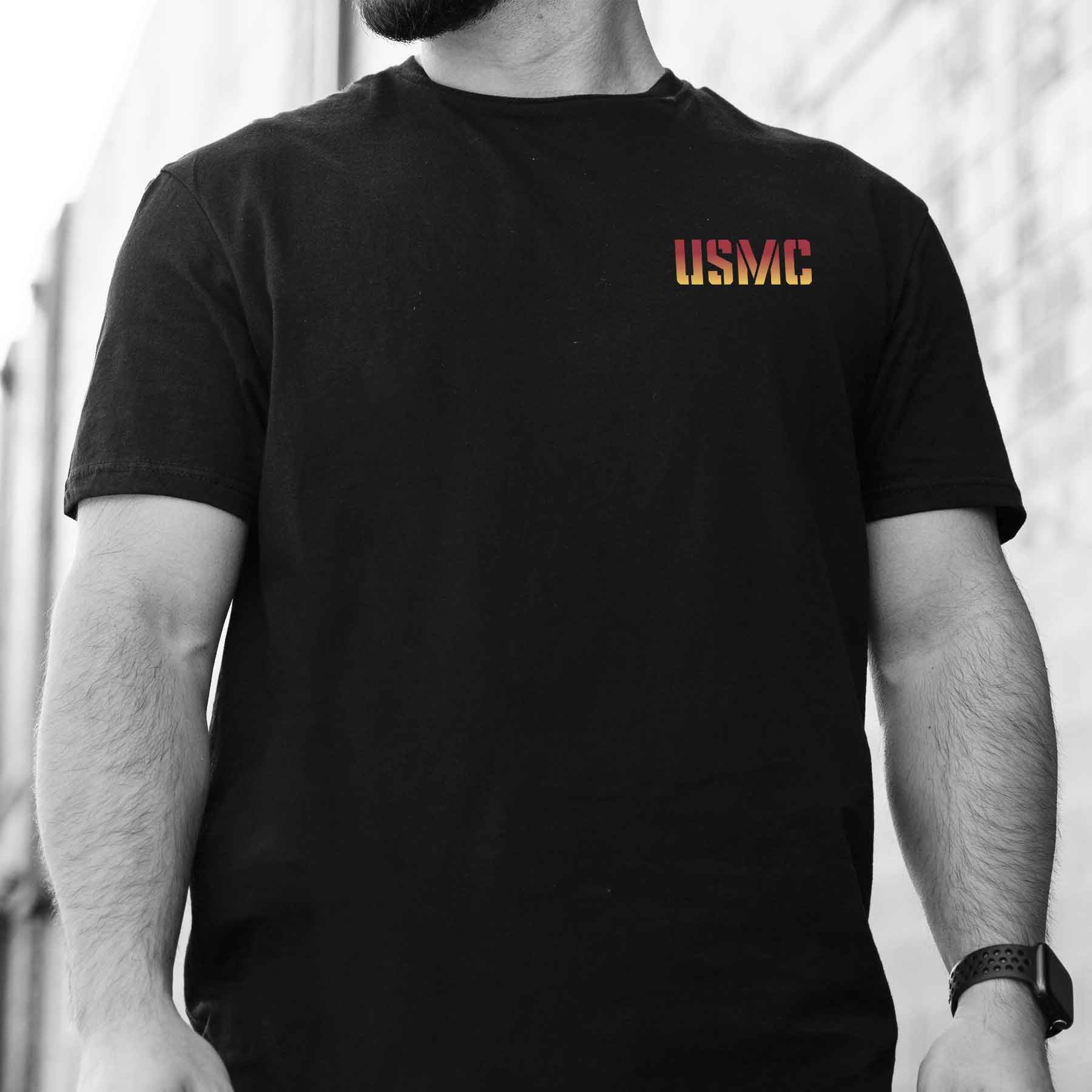 USMC Semper Fi Battle T-shirt- Back Design - Image 2