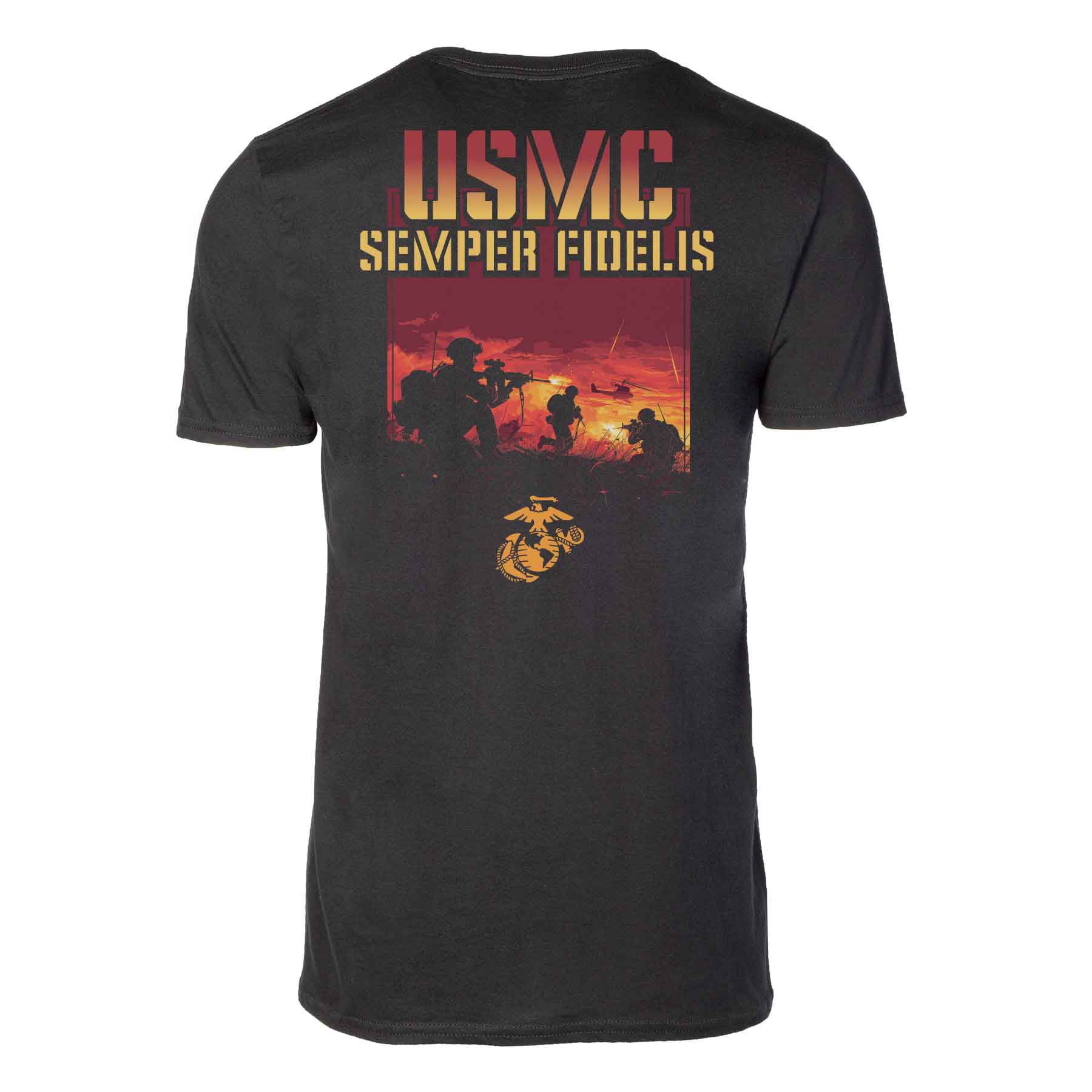 USMC Semper Fi Battle T-shirt- Back Design - Image 8