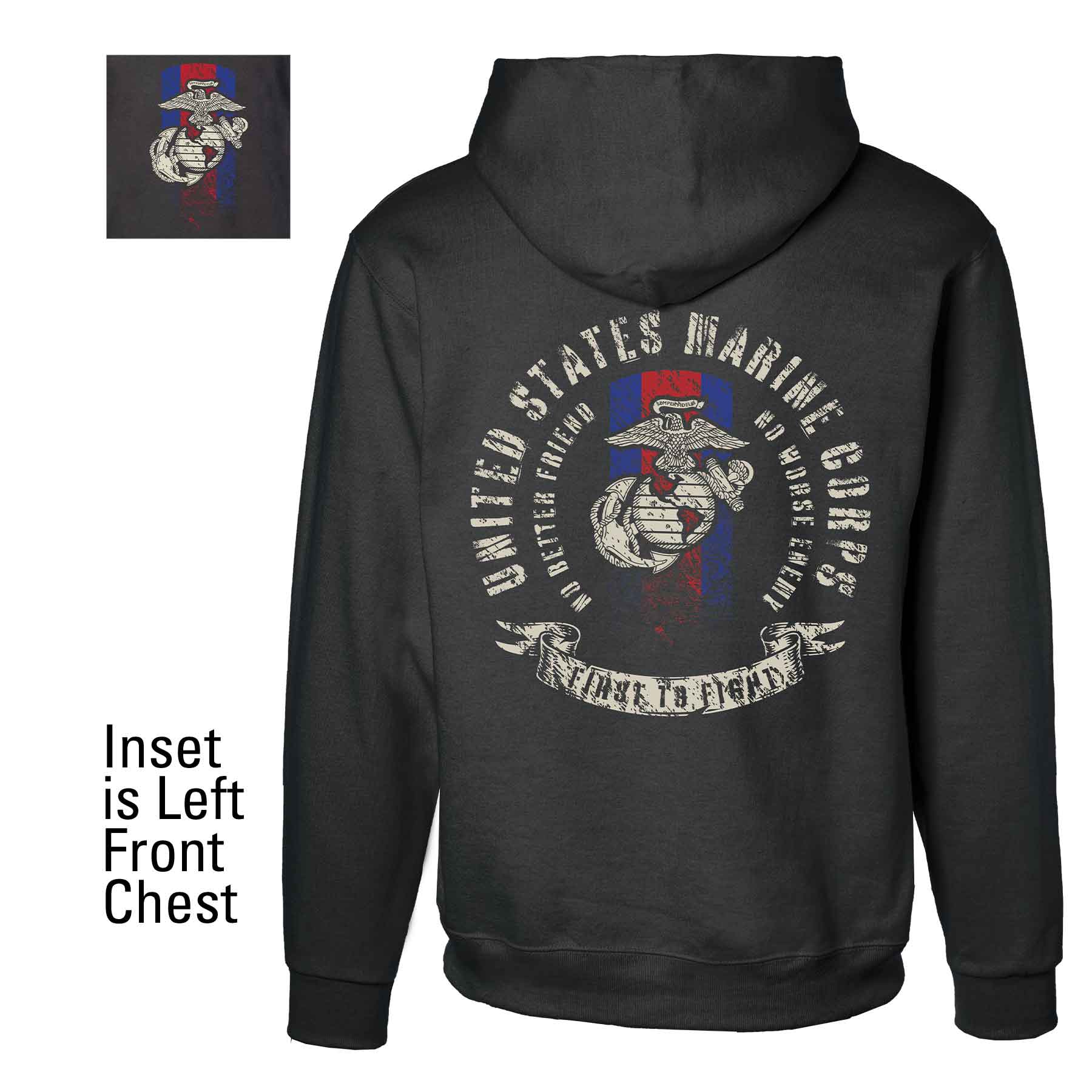 USMC Blood Stripe EGA Hoodie