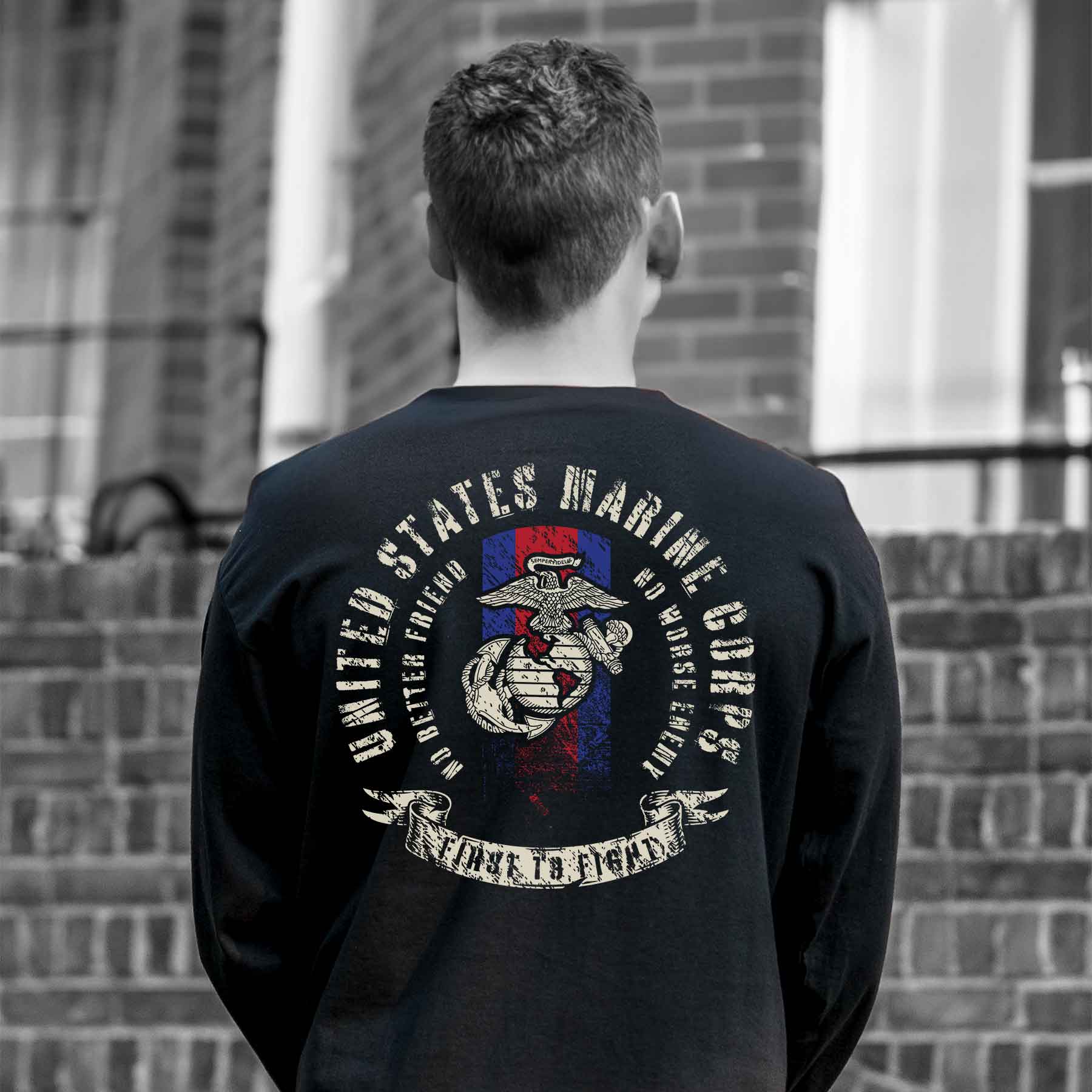 USMC Blood Stripe Long Sleeve - Image 7