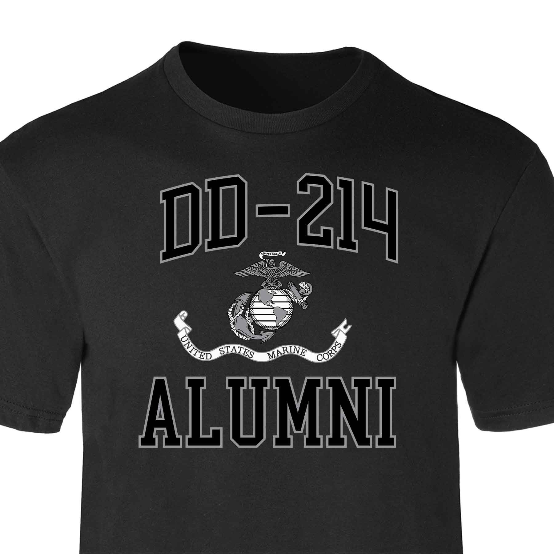USMC DD-214 Alumni T-shirt, Black