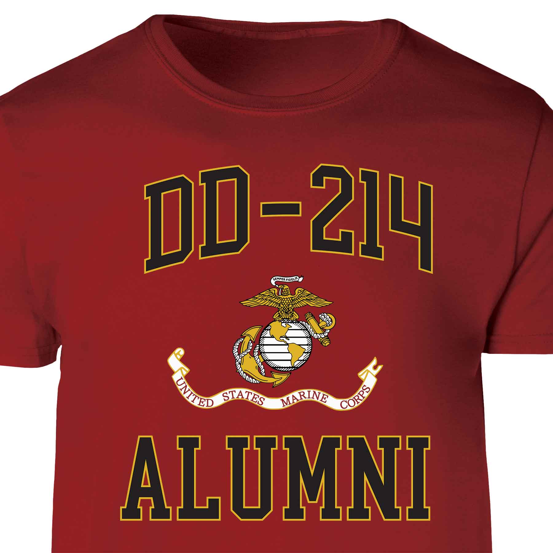 USMC DD-214 Alumni T-shirt, Garnet