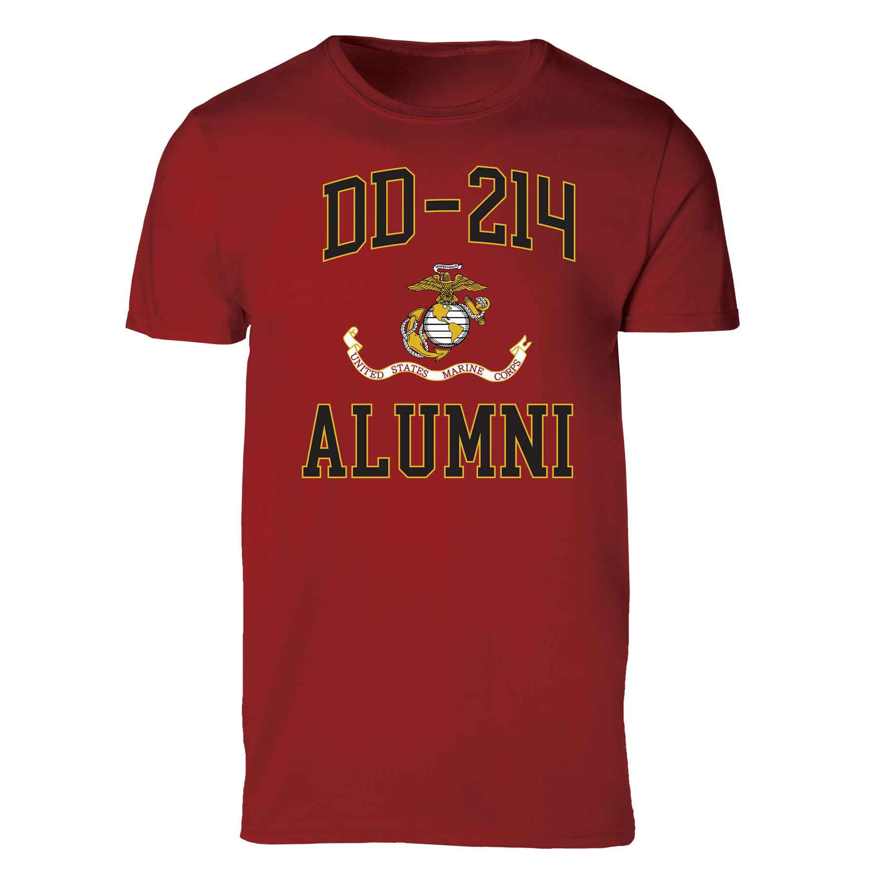 USMC DD-214 Alumni T-shirt, Garnet - Image 4