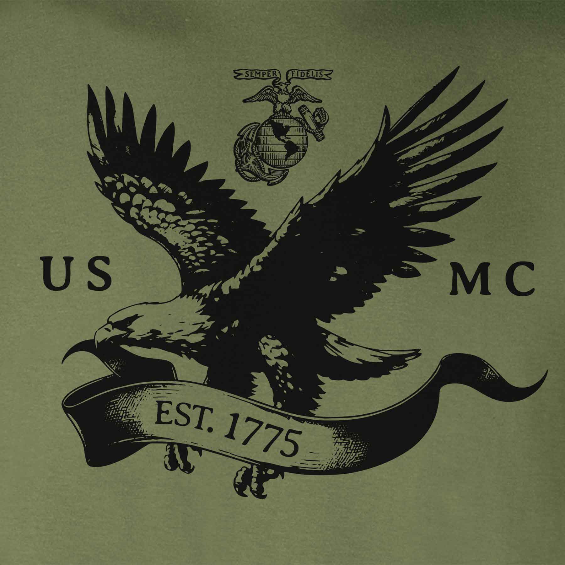 USMC Eagle With Banner T-shirt - Image 3