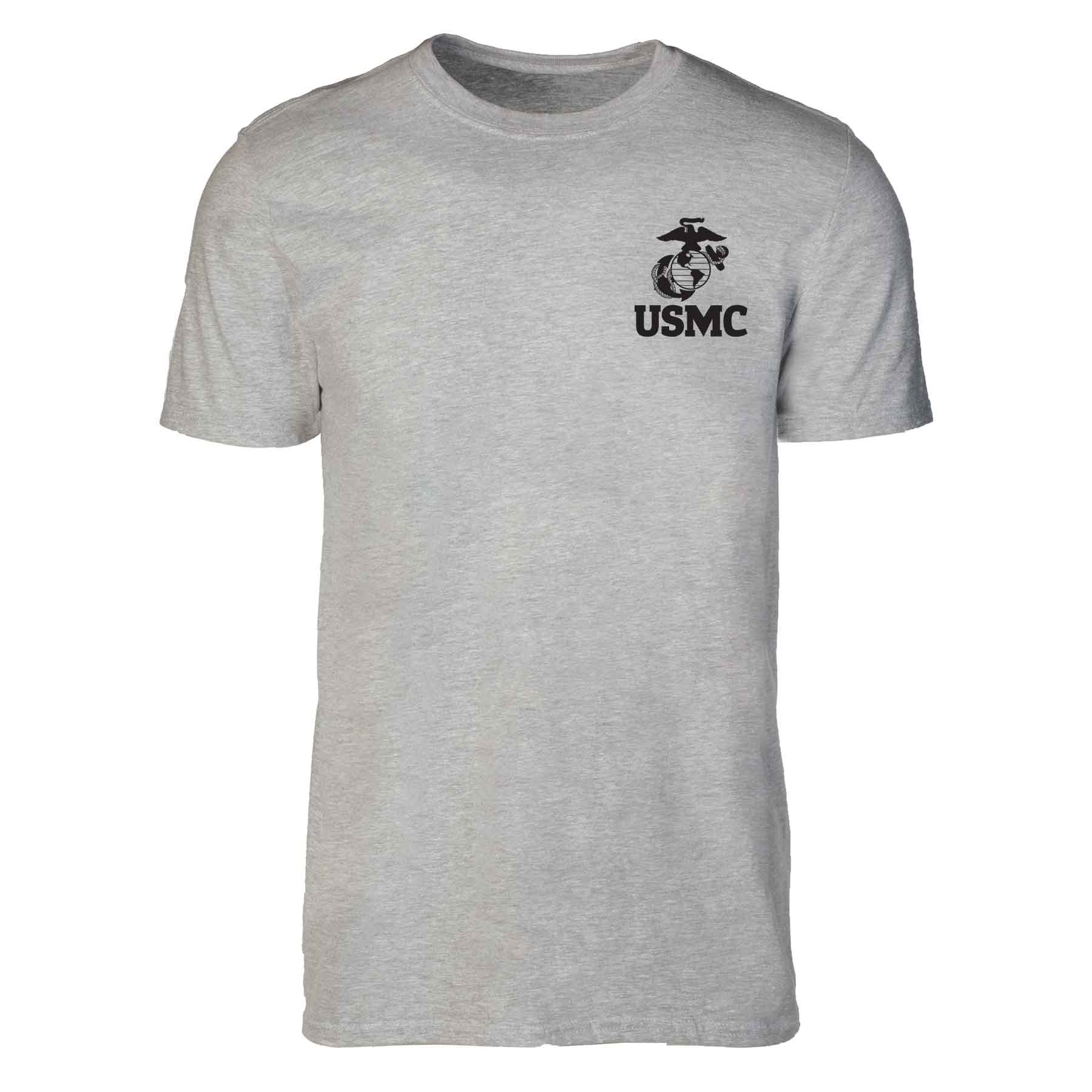 USMC Eagle, Globe, and Anchor T-Shirt – Gray - Image 4