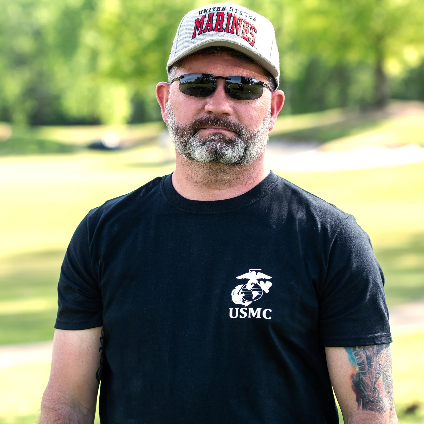 USMC Eagle, Globe, and Anchor T-Shirt – Black or Red - Image 2