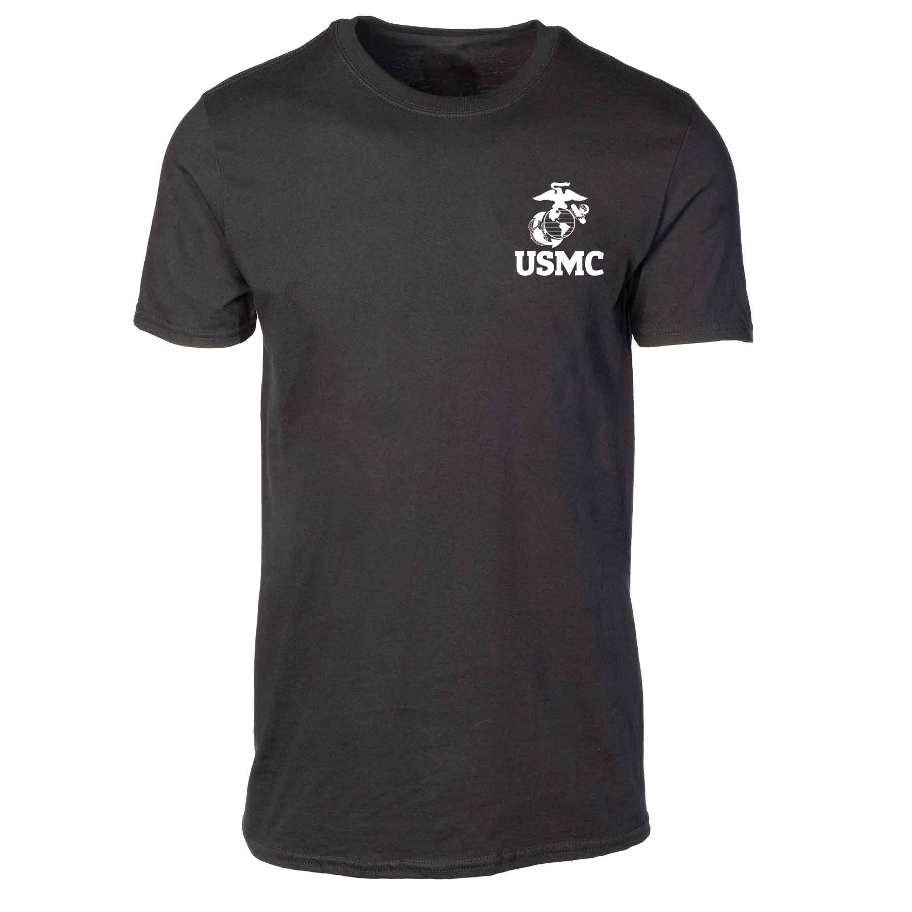 USMC Eagle, Globe, and Anchor T-Shirt – Black or Red - Image 4