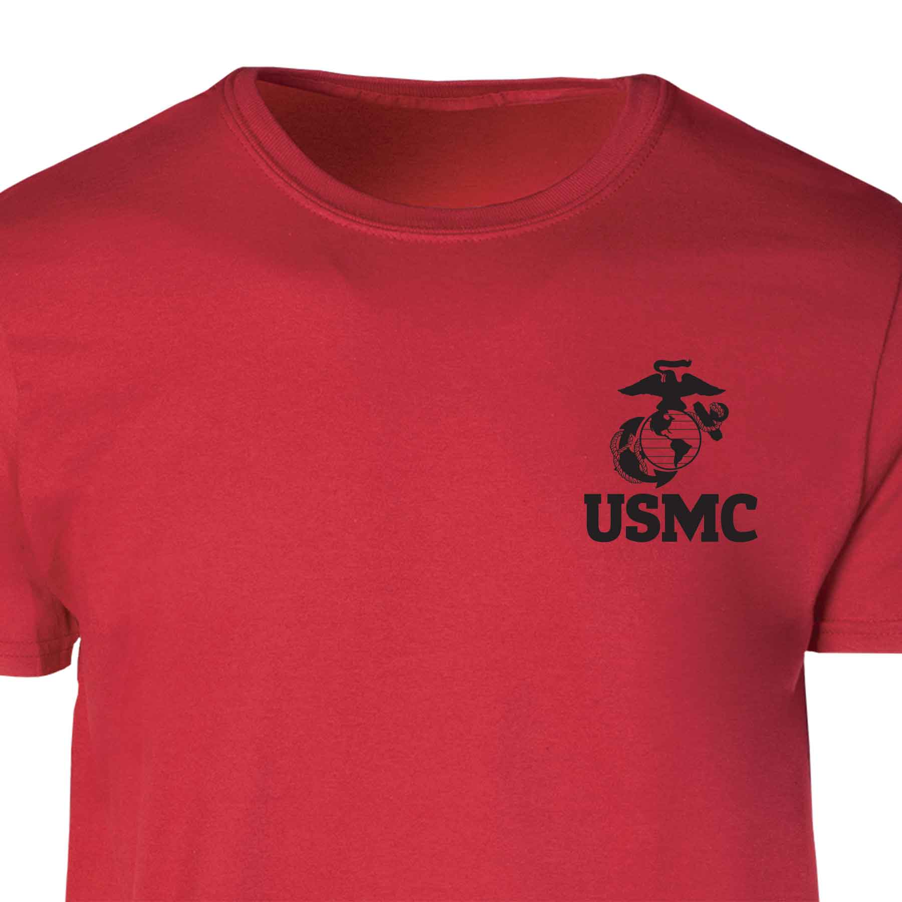 USMC Eagle, Globe, and Anchor T-Shirt – Black or Red - Image 6