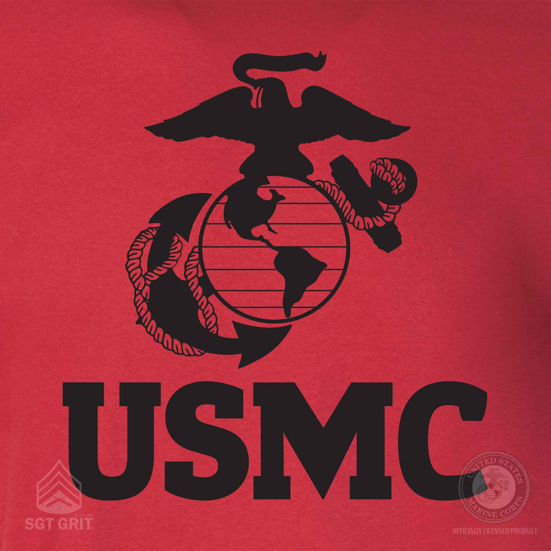 USMC Eagle, Globe, and Anchor T-Shirt – Black or Red - Image 7
