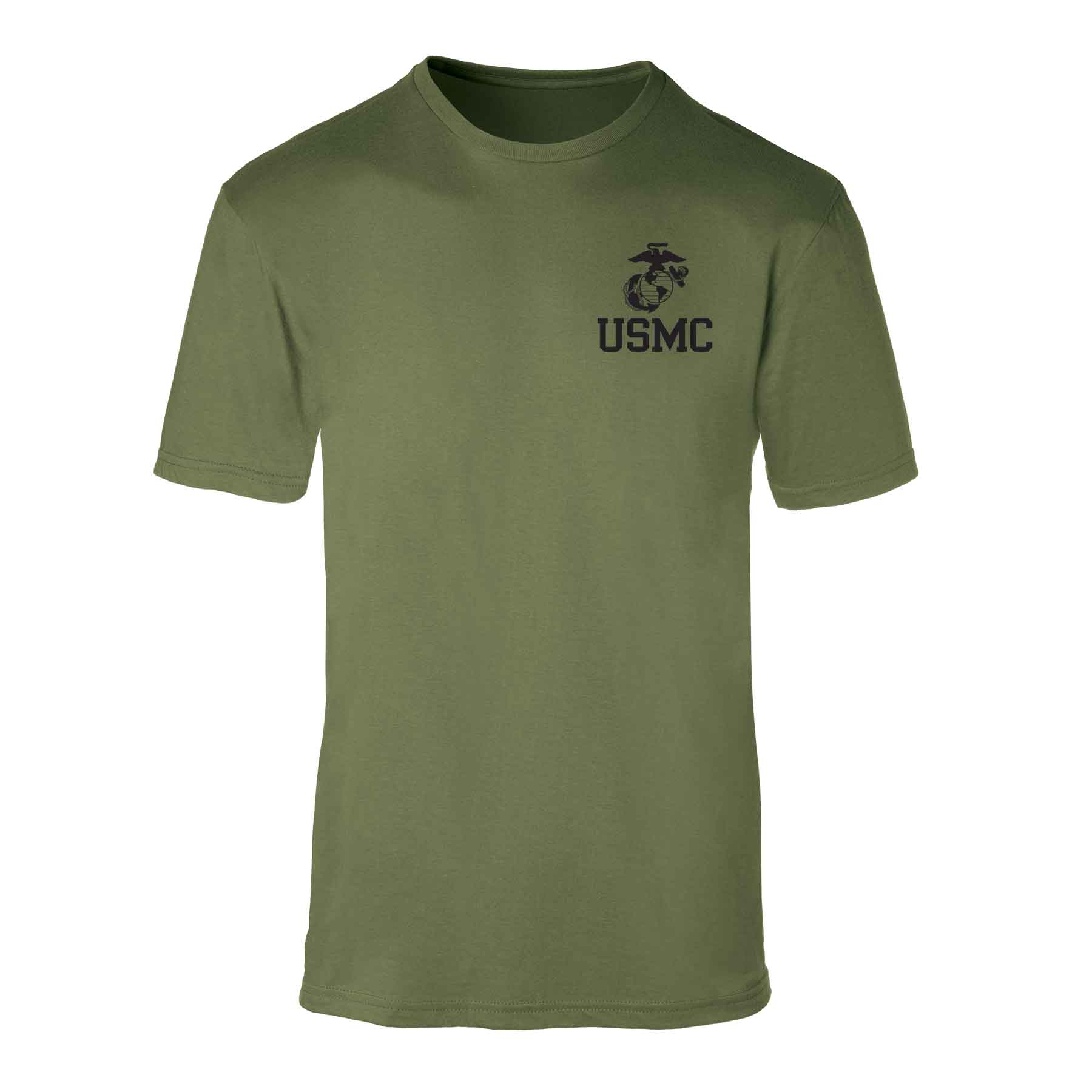 USMC Eagle, Globe, and Anchor T-Shirt – OD Green - Image 2