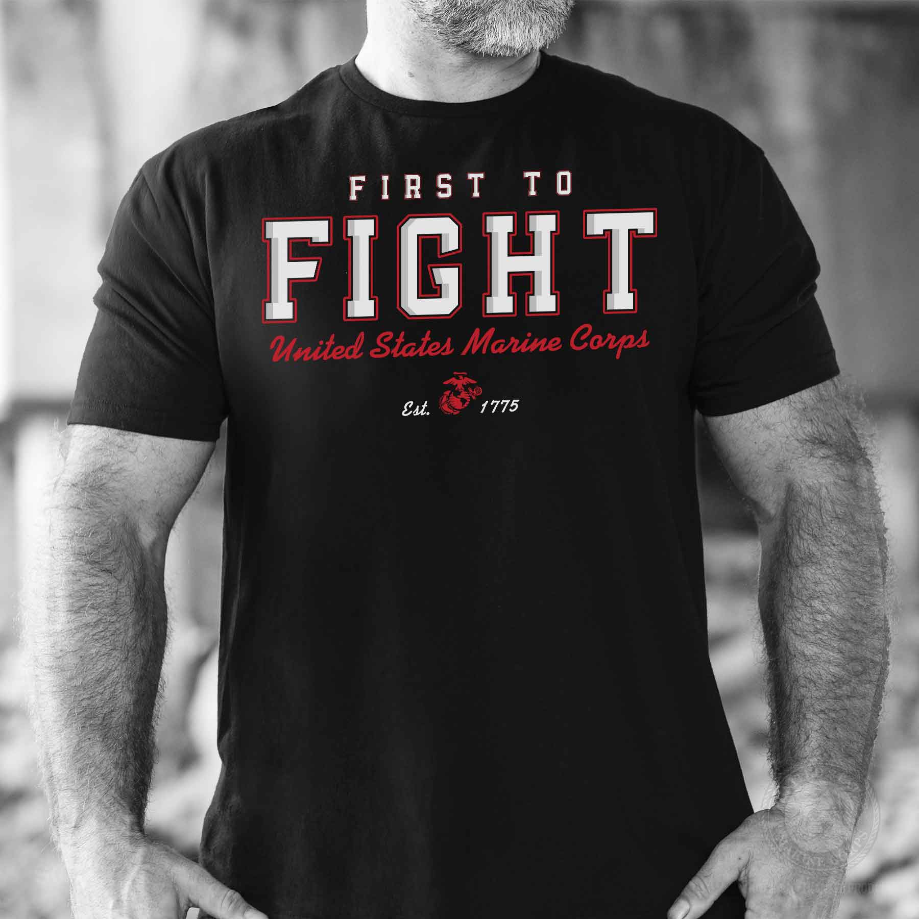 USMC First To Fight T-shirt - Image 2