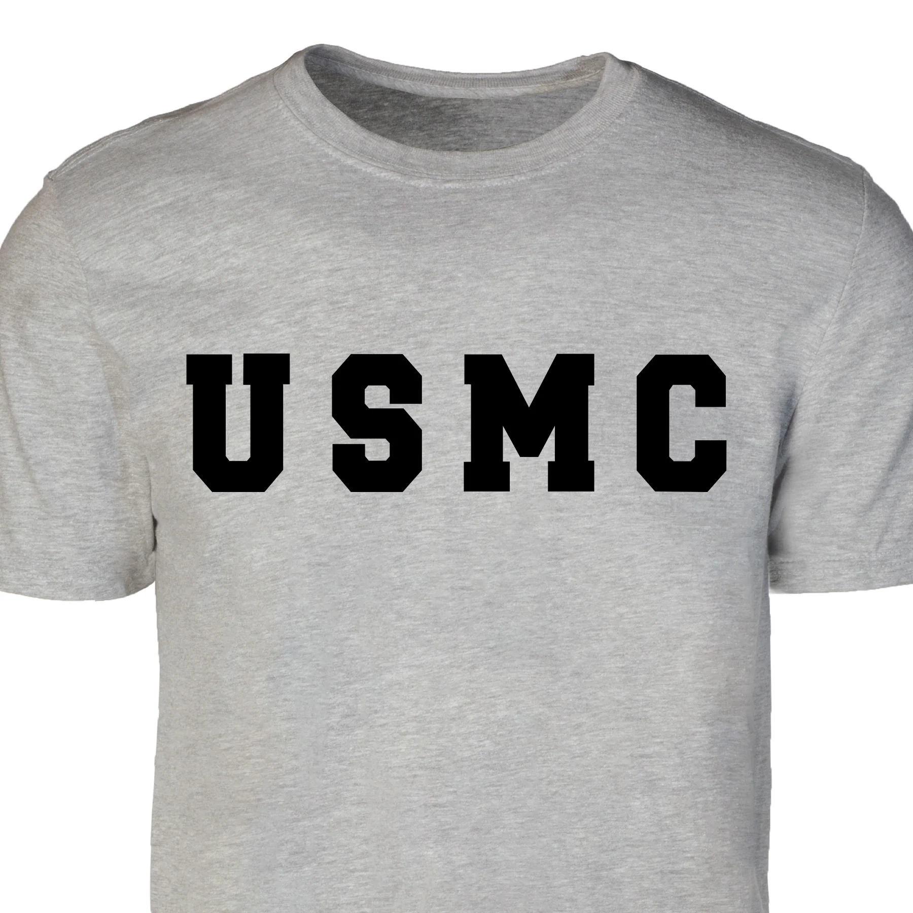 USMC Bold Letters T-Shirt- Gray