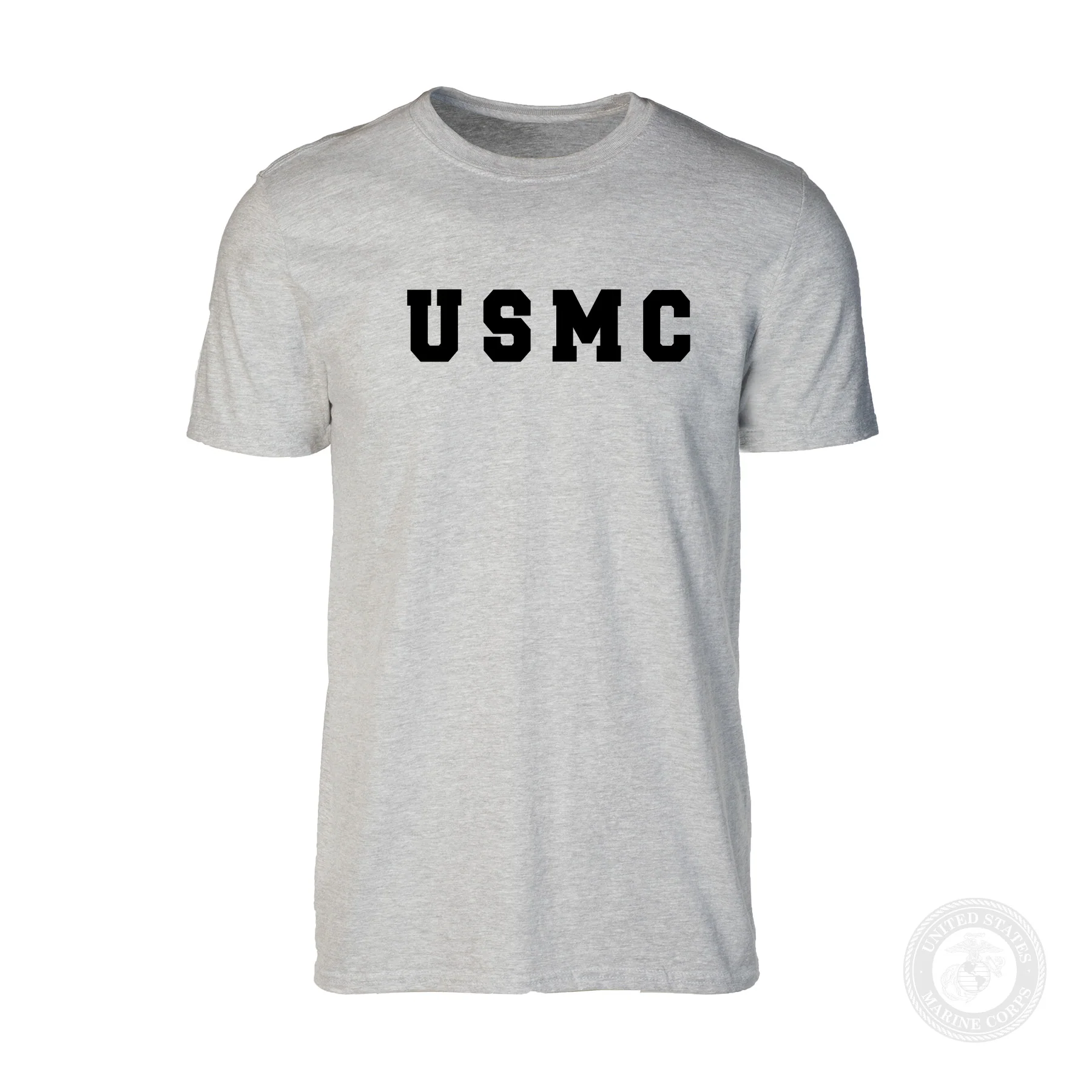 USMC Bold Letters T-Shirt- Gray - Image 3
