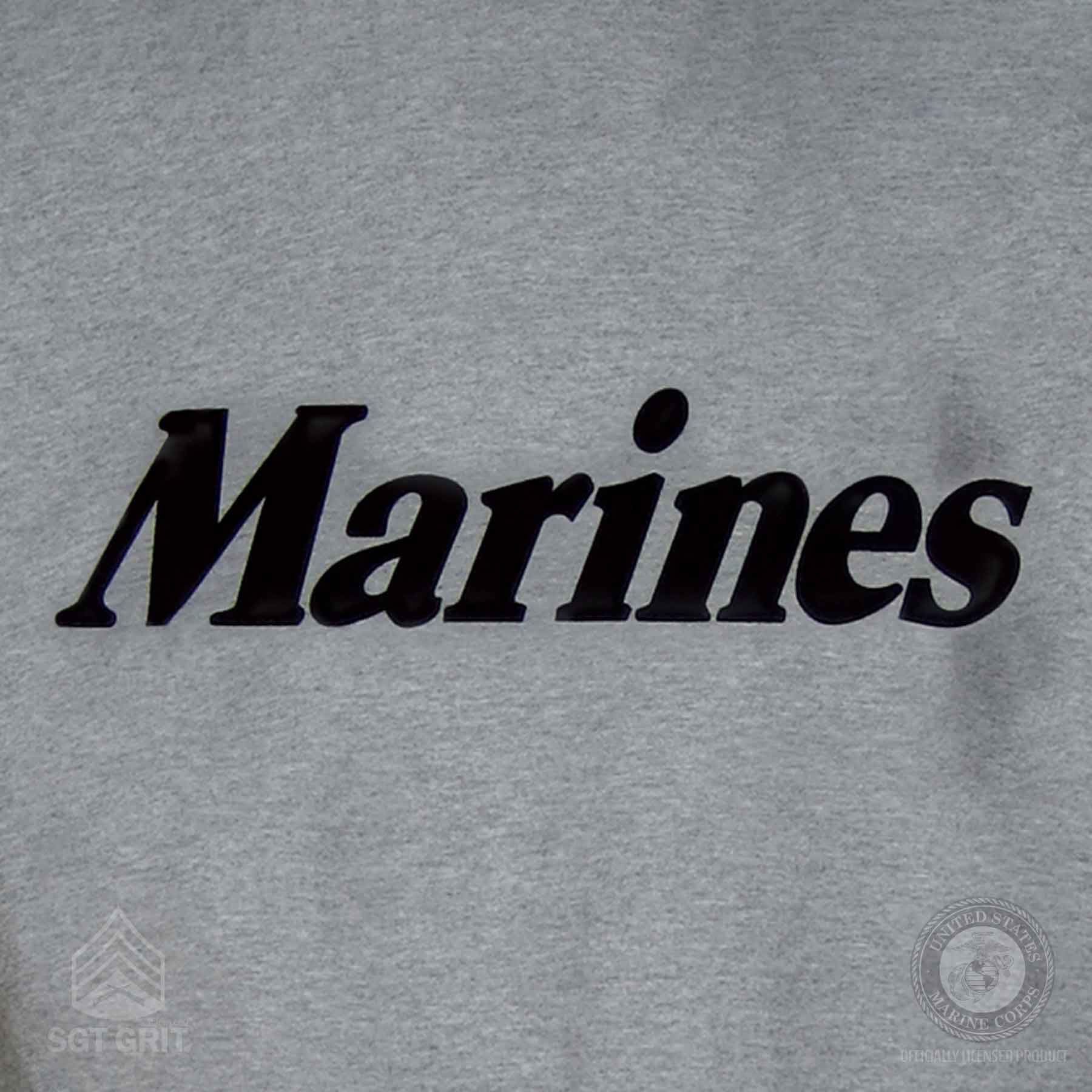 U.S. Marines Classic Gray T-shirt Screen Printed - Image 2