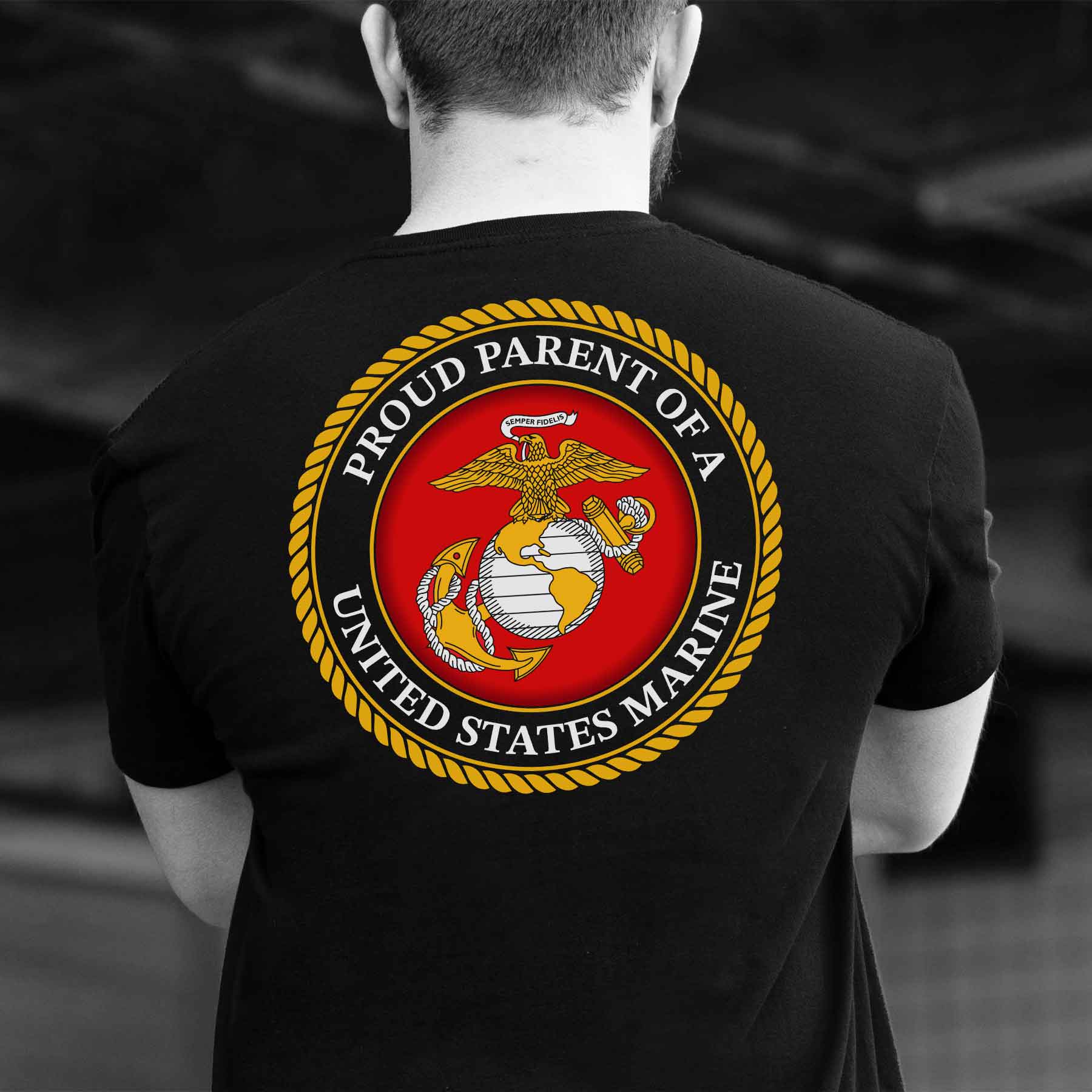 USMC Seal Proud Parent T-shirt - Image 6