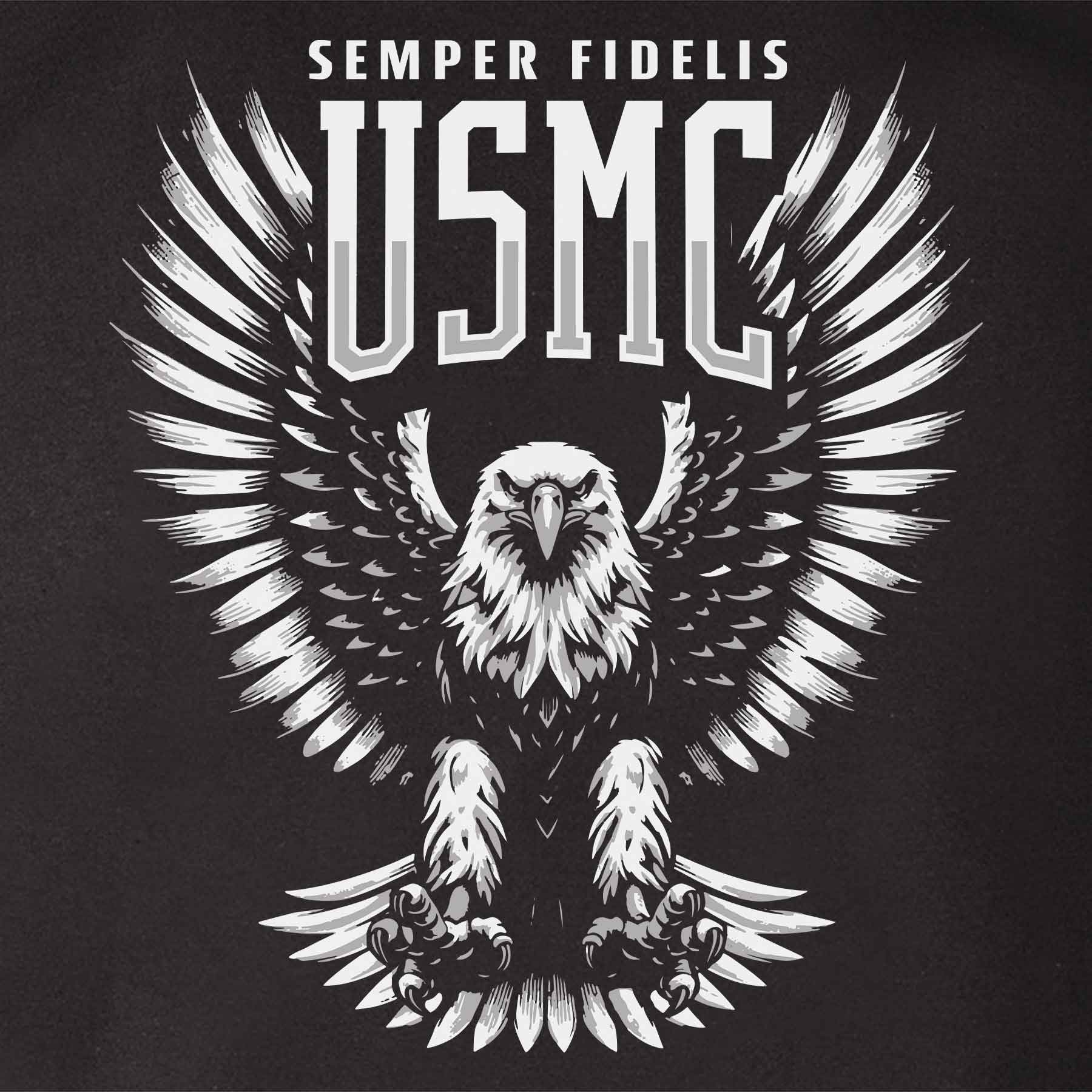 USMC Semper Fidelis Eagle T-shirt - Image 6
