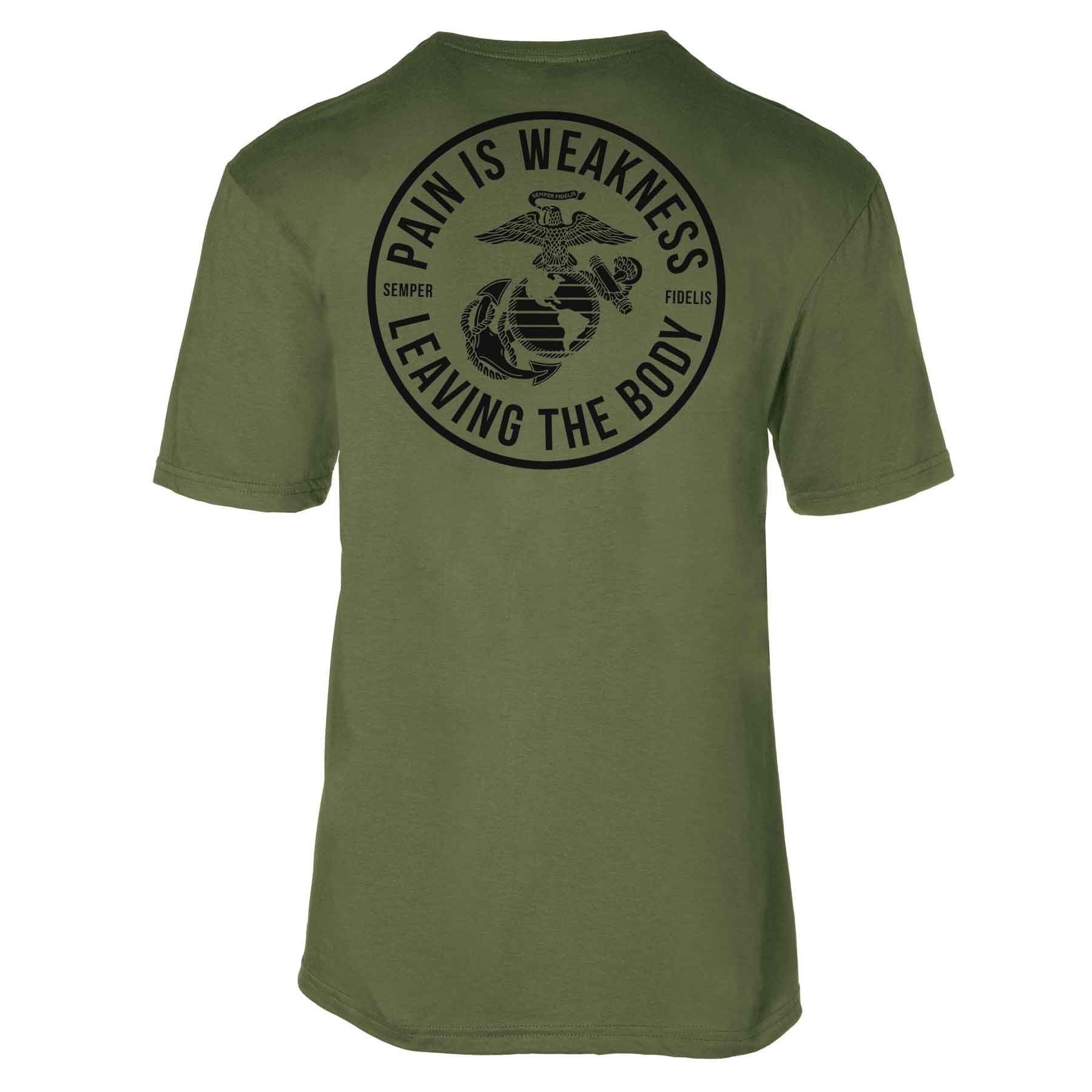 USMC Pain Is Weakness Leaving The Body T-shirt - Image 14