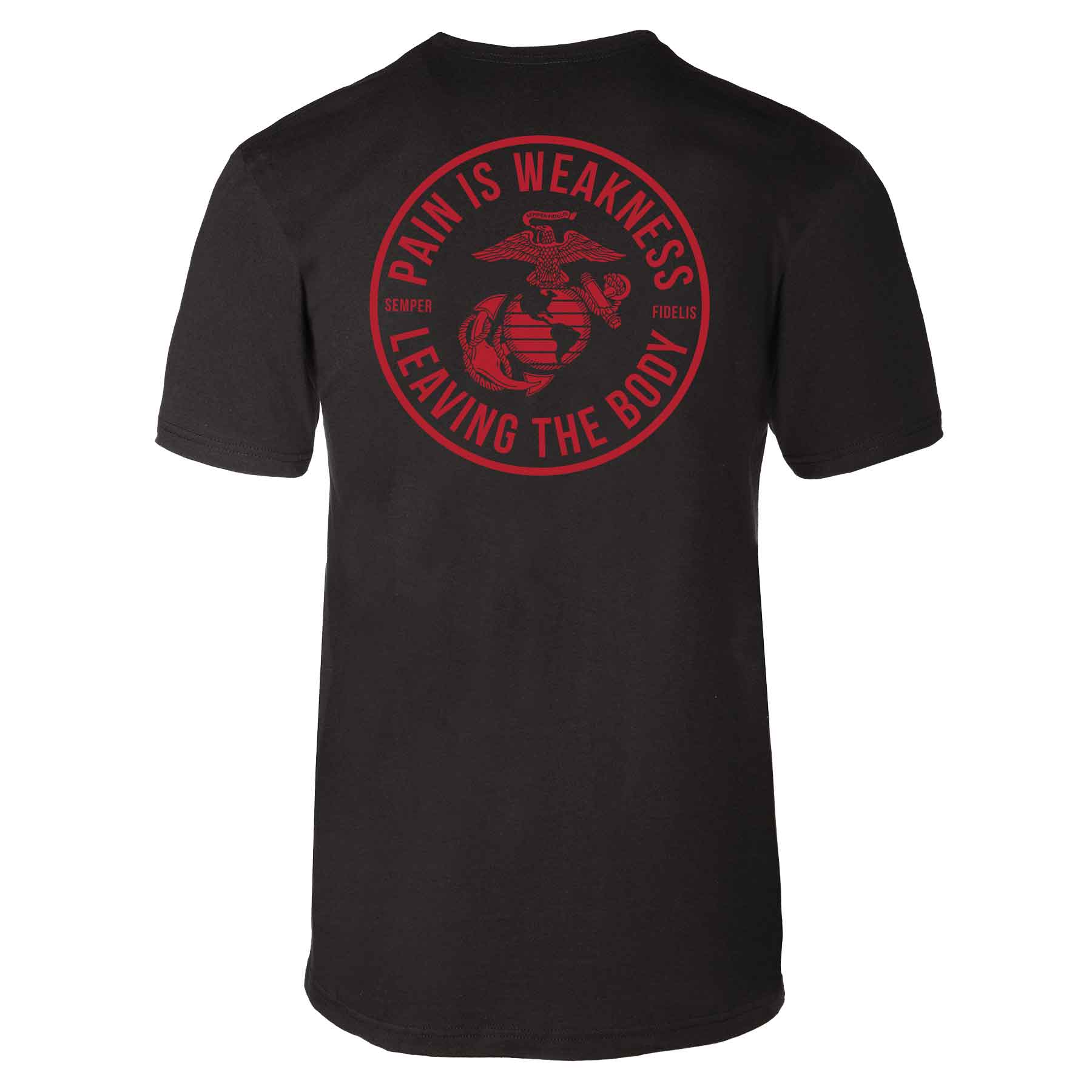 USMC Pain Is Weakness Leaving The Body T-shirt - Image 7