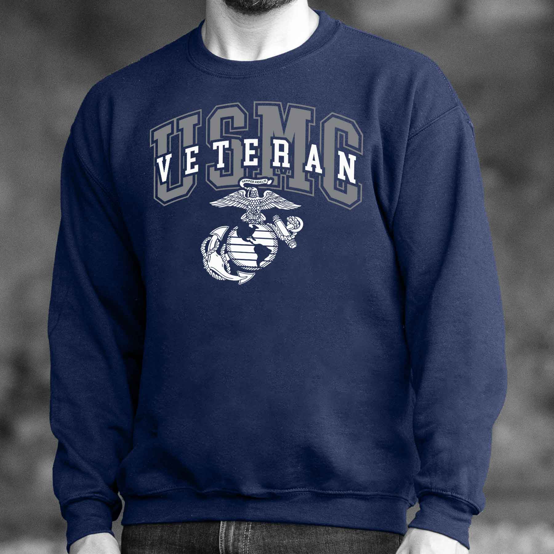 USMC Veteran Overlay Sweatshirt - Image 5