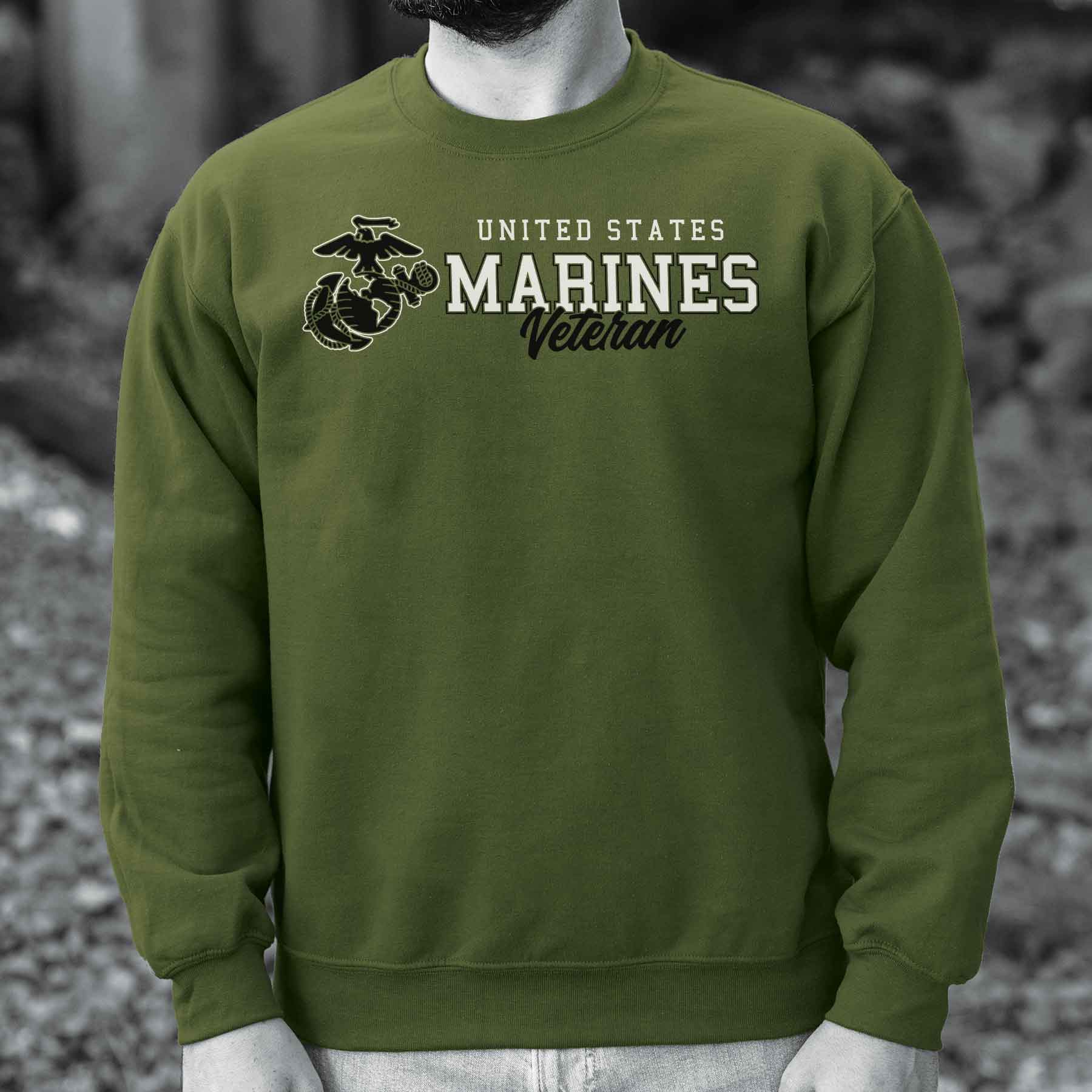 USMC Veteran Script Sweatshirt - Image 5