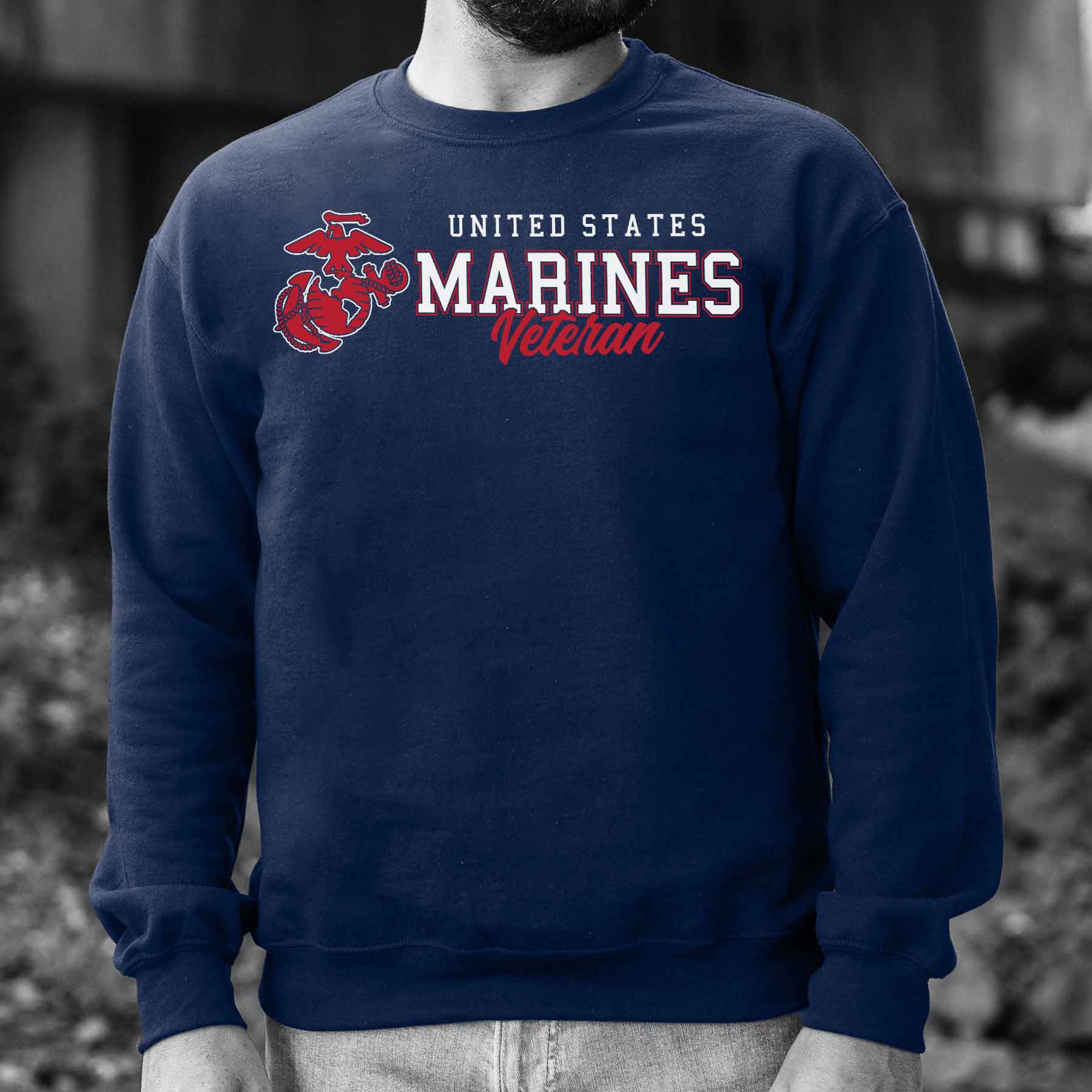 USMC Veteran Script Sweatshirt - Image 8