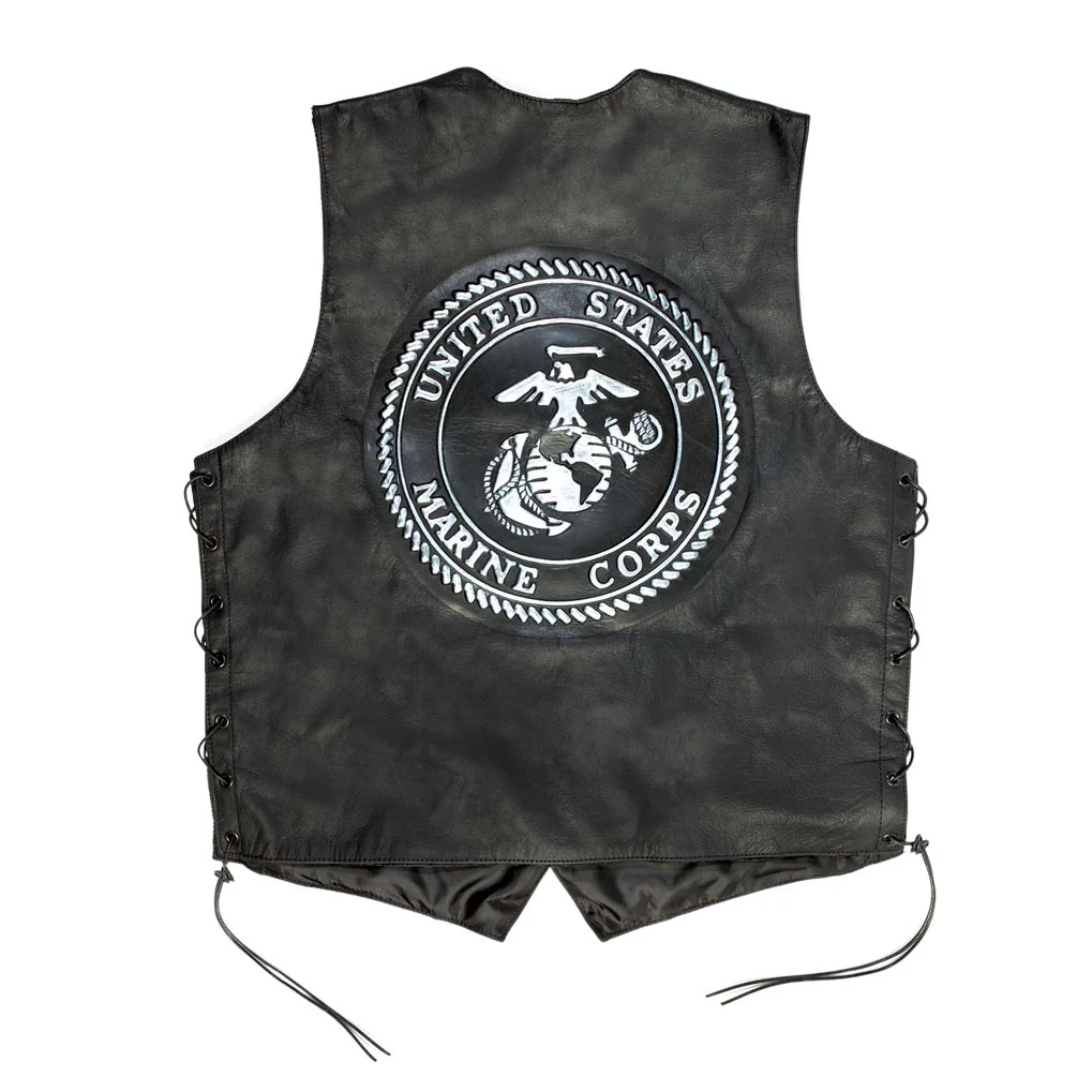 Embossed Lace Up Side Vest
