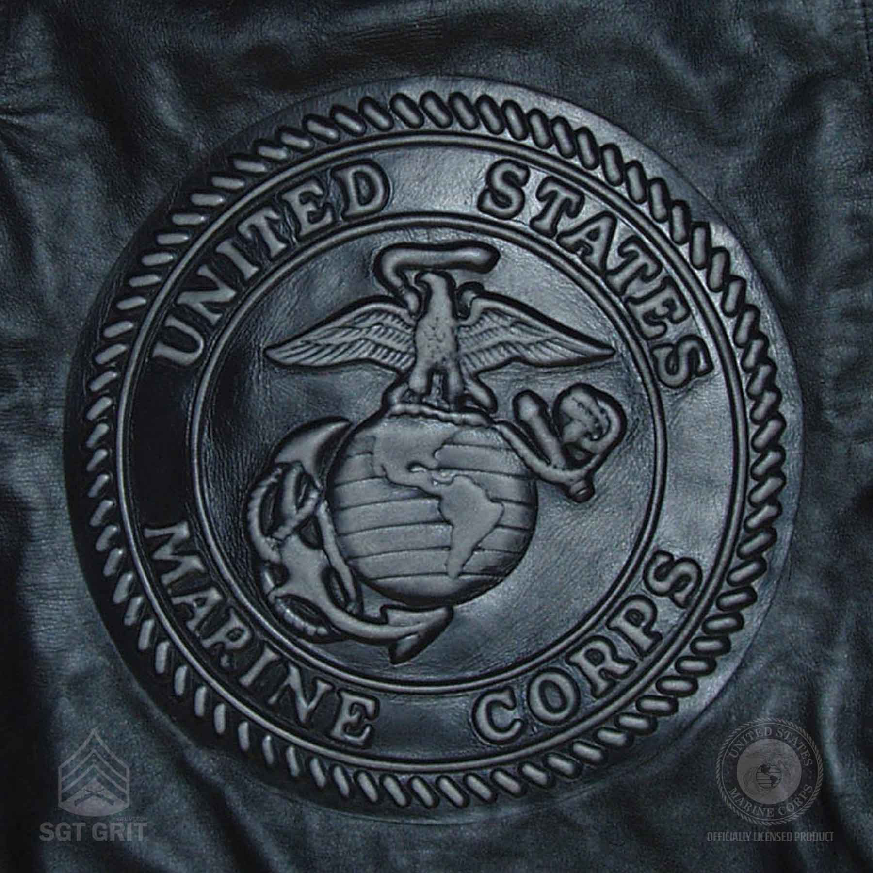 Embossed Black Leather Vest - Image 3