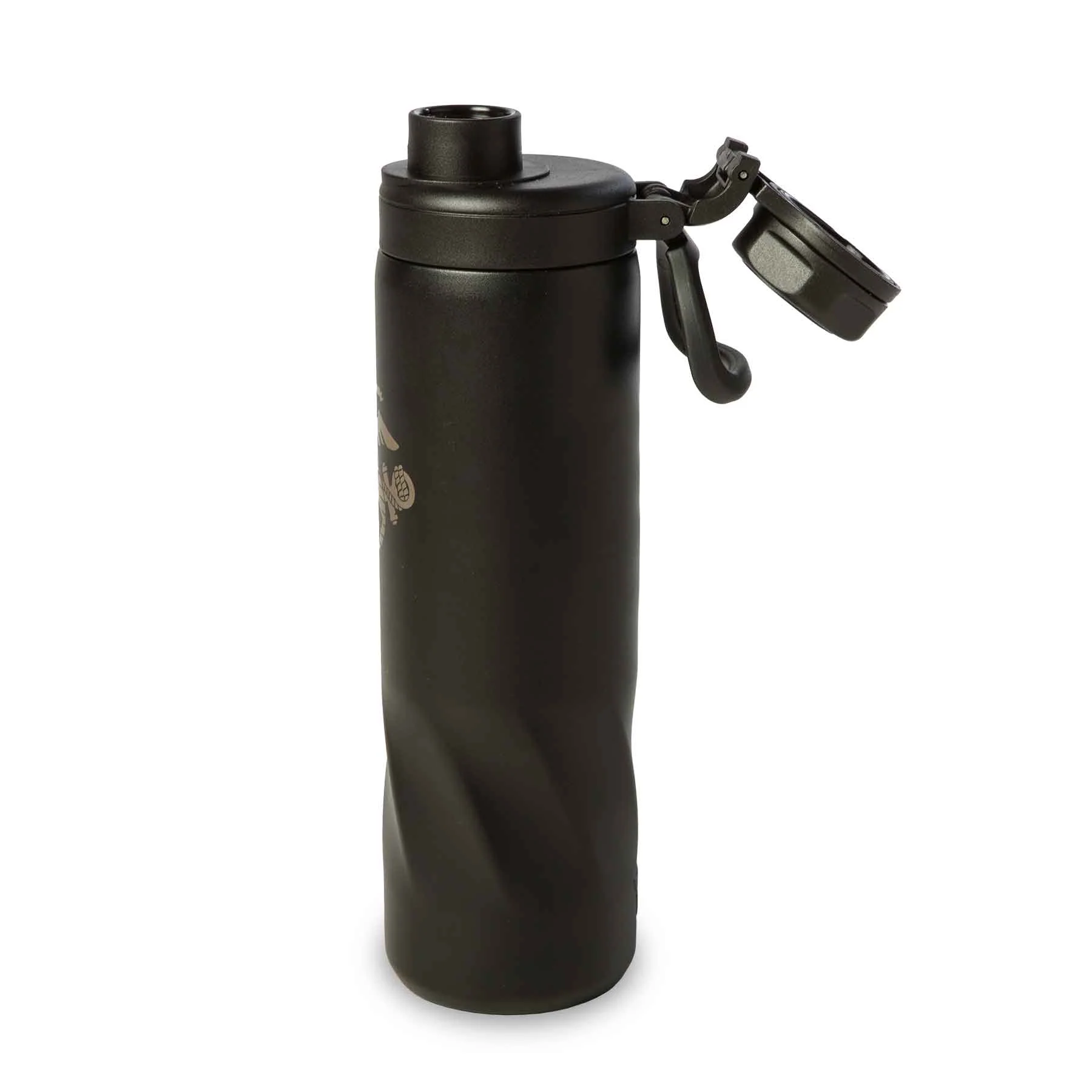 USMC Black Stainless Steel Water Bottle - Image 2