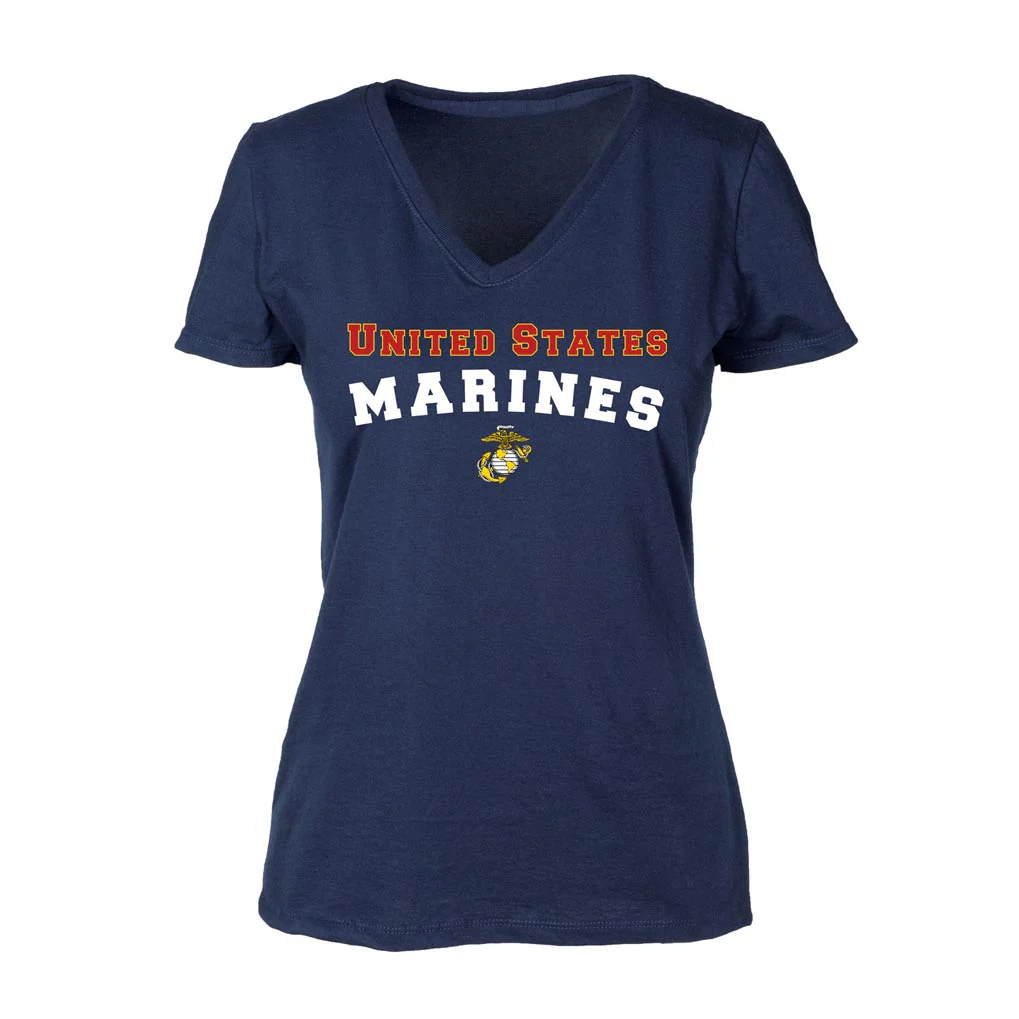 Women's V-Neck United States Marines T-shirt - Image 2