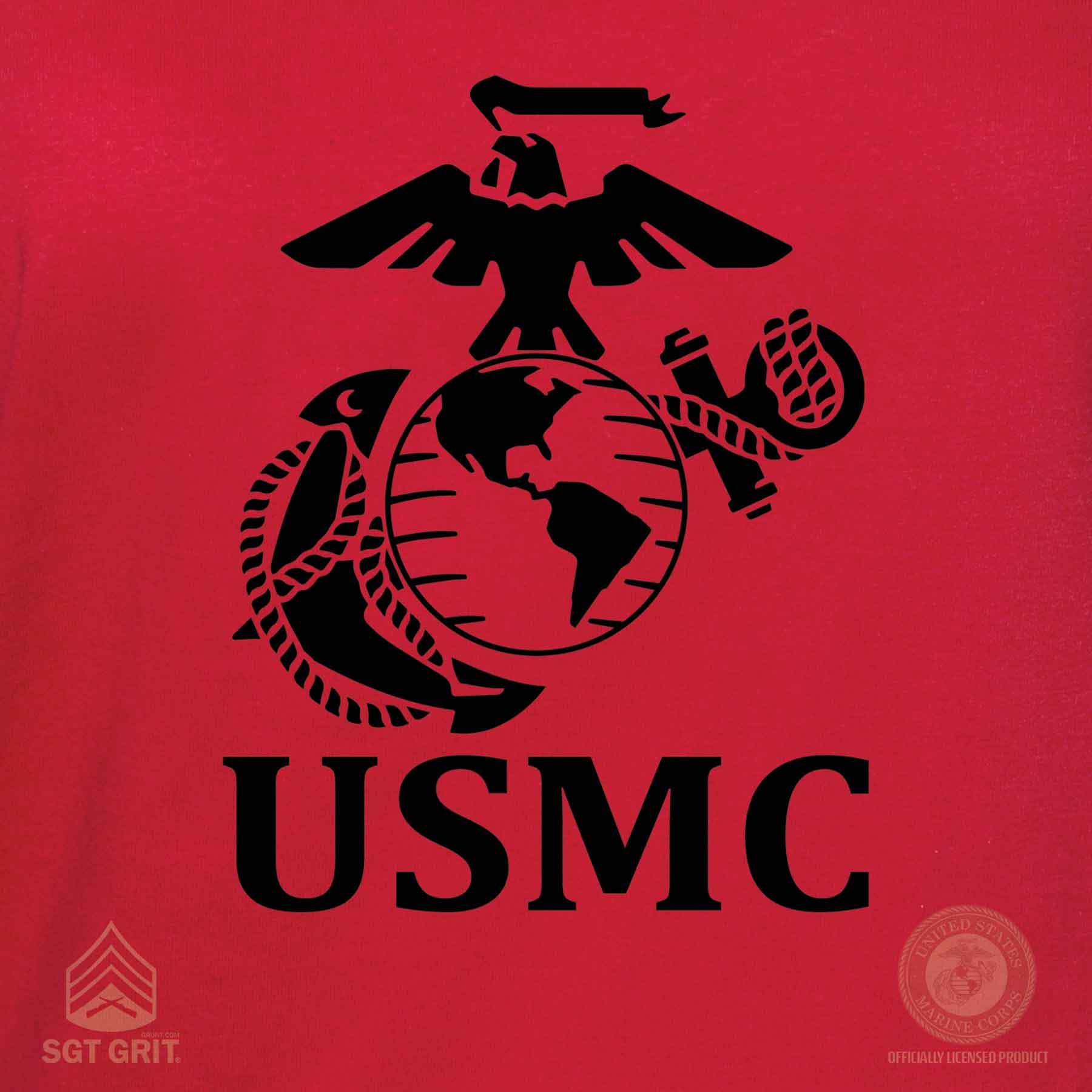 Women's V-Neck Left Chest USMC Eagle, Globe and Anchor T-shirt - Image 10
