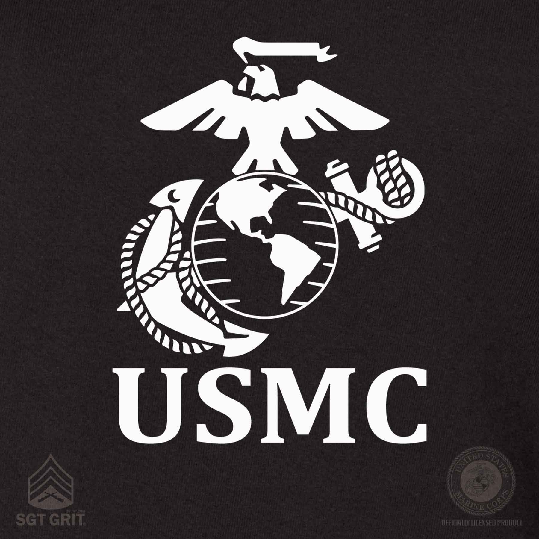 Women's V-Neck Left Chest USMC Eagle, Globe and Anchor T-shirt - Image 12