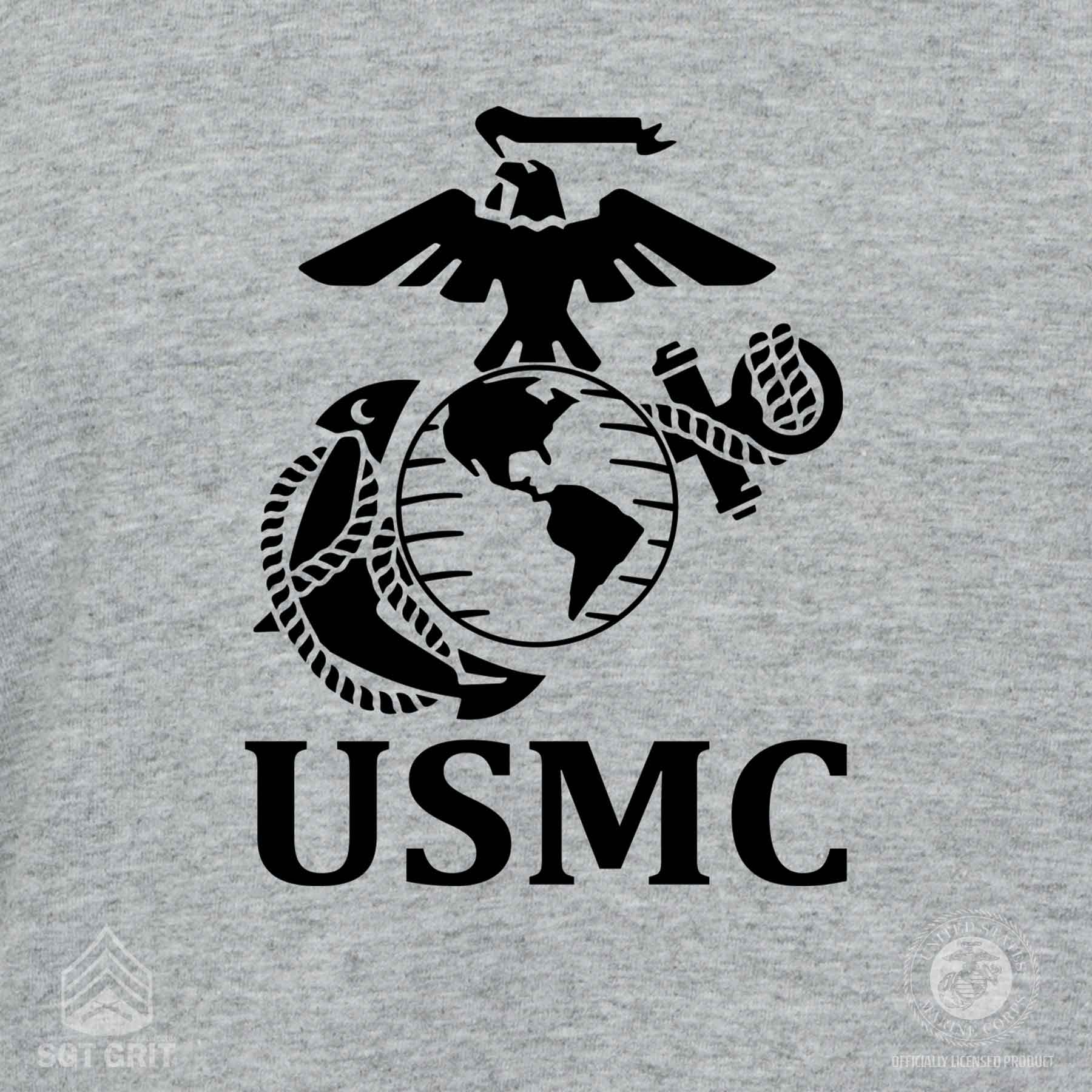 Women's V-Neck Left Chest USMC Eagle, Globe and Anchor T-shirt - Image 6